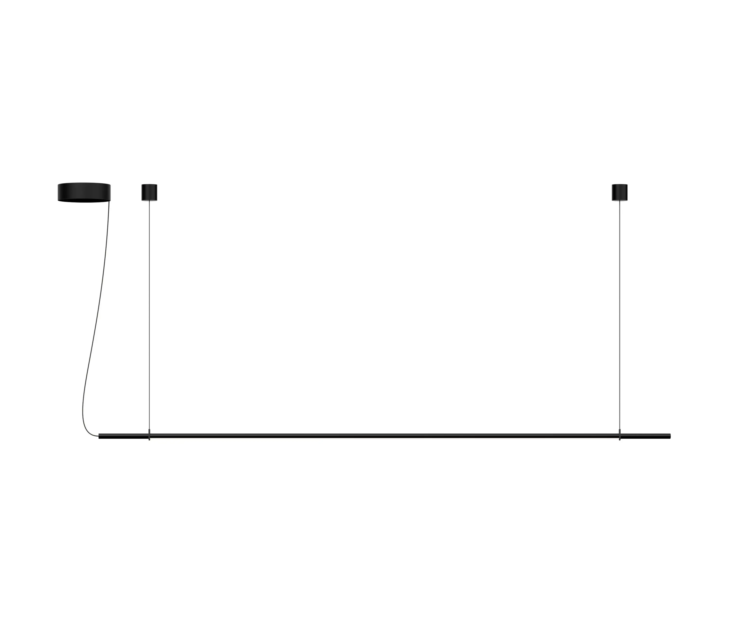 Pablo - T.O Pendant Matte Black with Light Grey Webbing