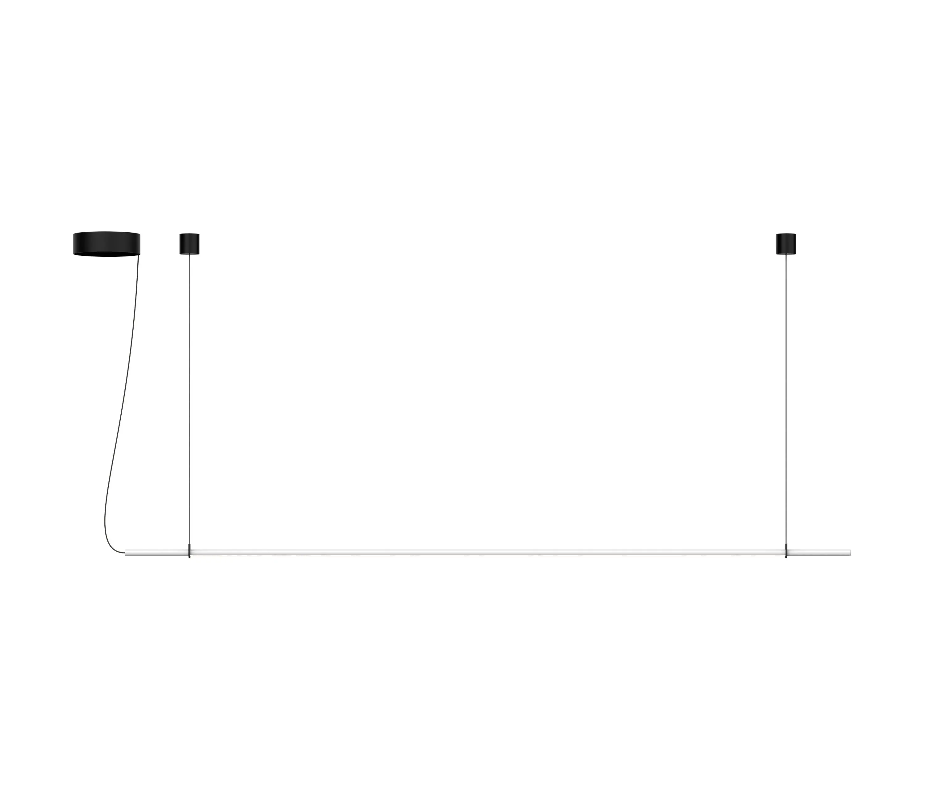 Pablo - T.O Pendant Matte Light Grey with Graphite Webbing