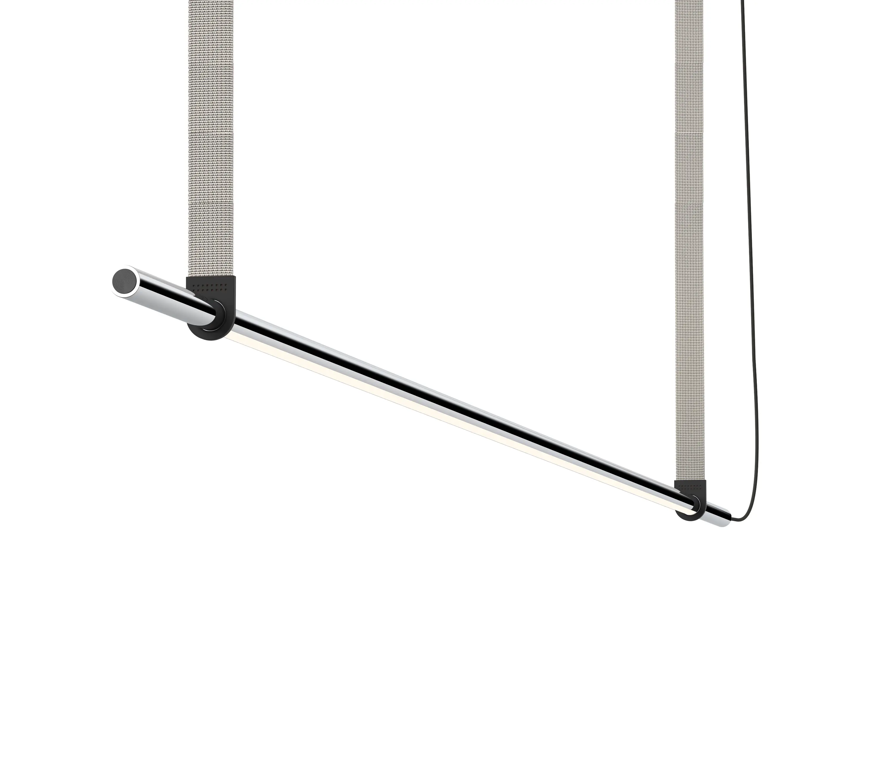 Pablo - T.O Pendant 3 Stack Chrome+Light Grey Webbing