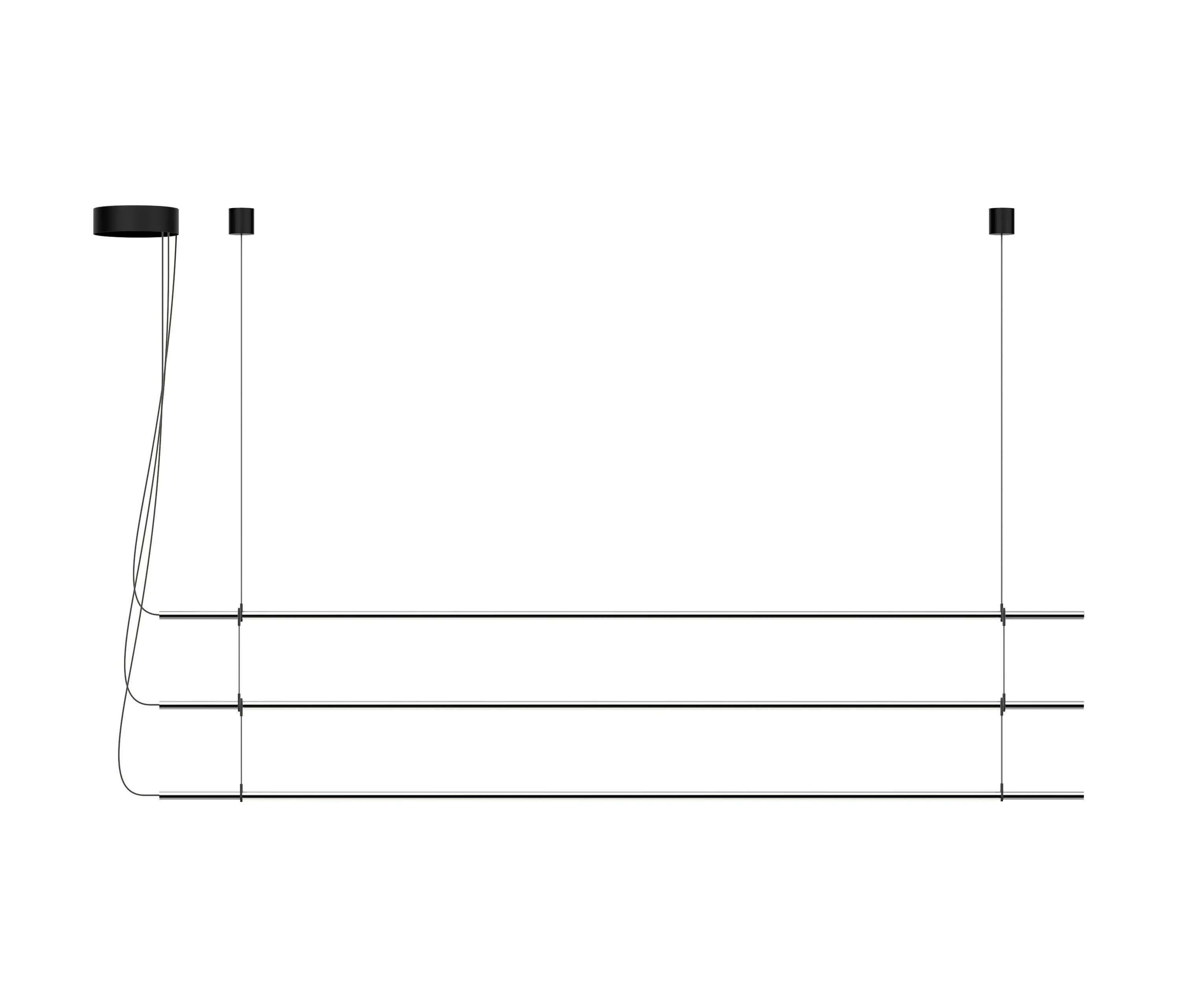 Pablo - T.O Pendant 3 Stack Chrome+Light Grey Webbing