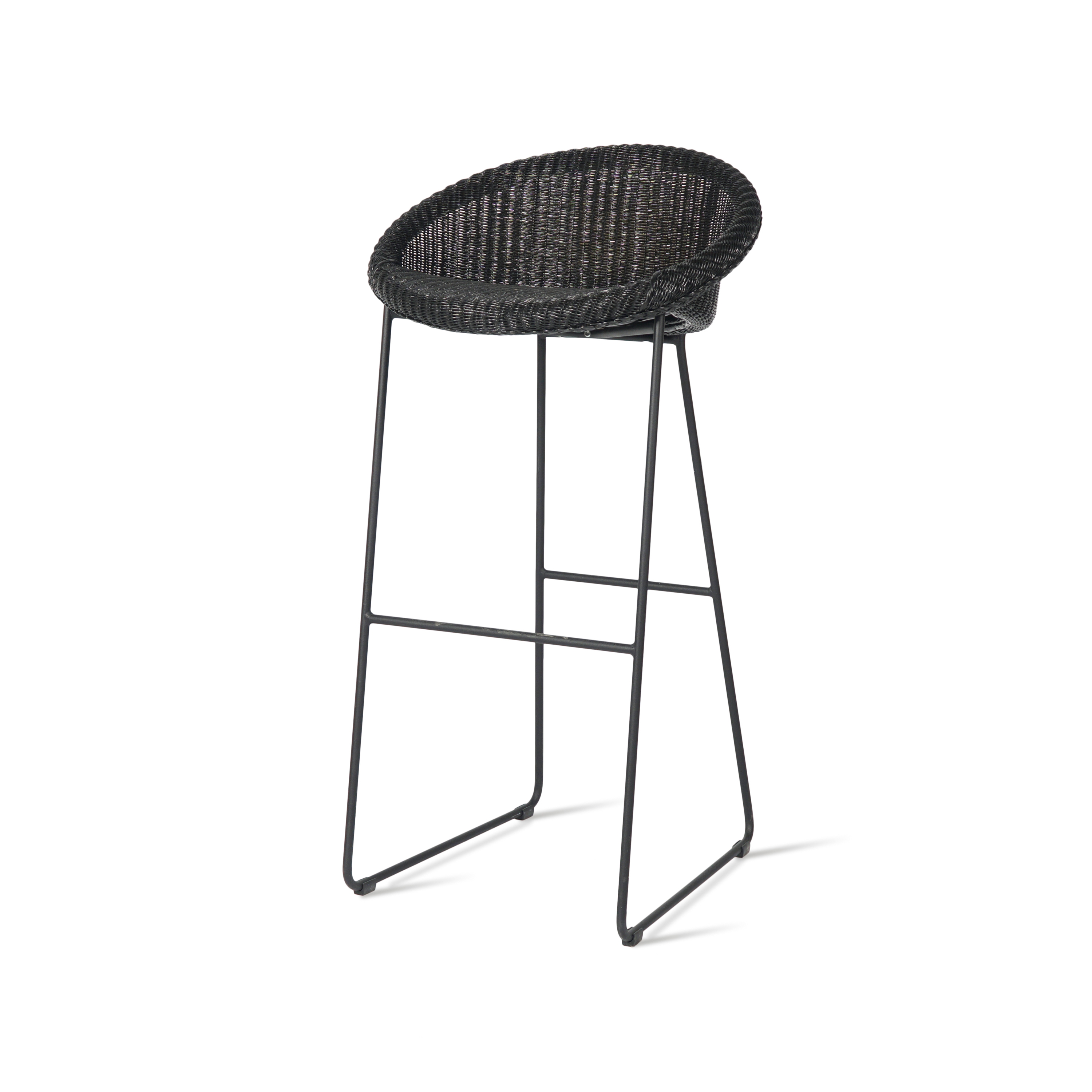 Display product Joe bar stool black sled base from manufacturer Vincent Sheppard