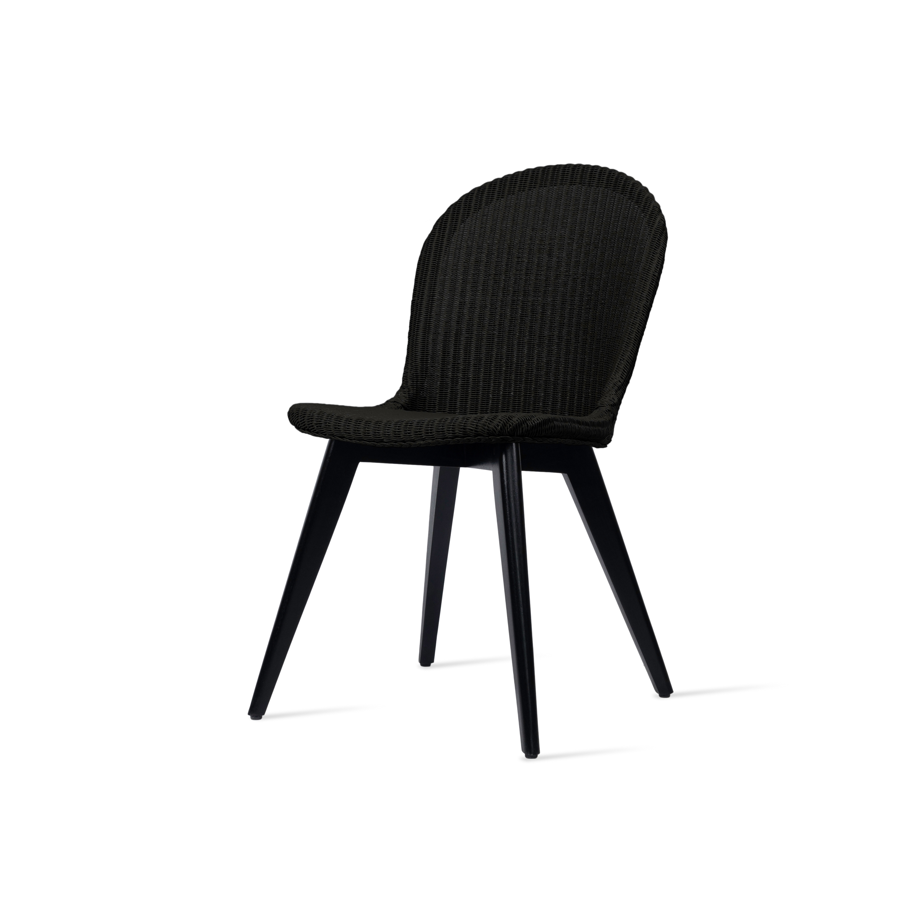 Display product Yann dining chair black wood base from manufacturer Vincent Sheppard