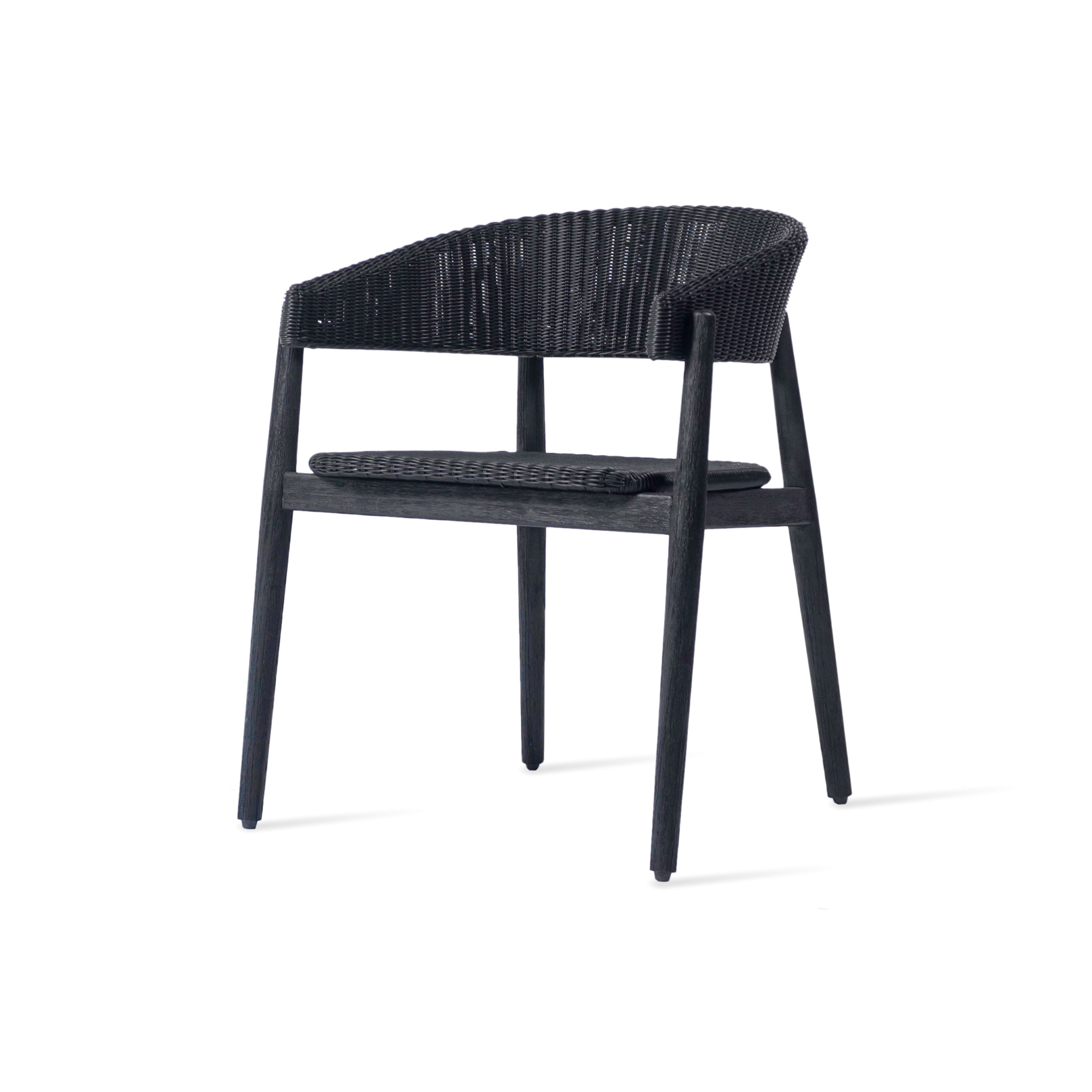 Mona dining chair teak black