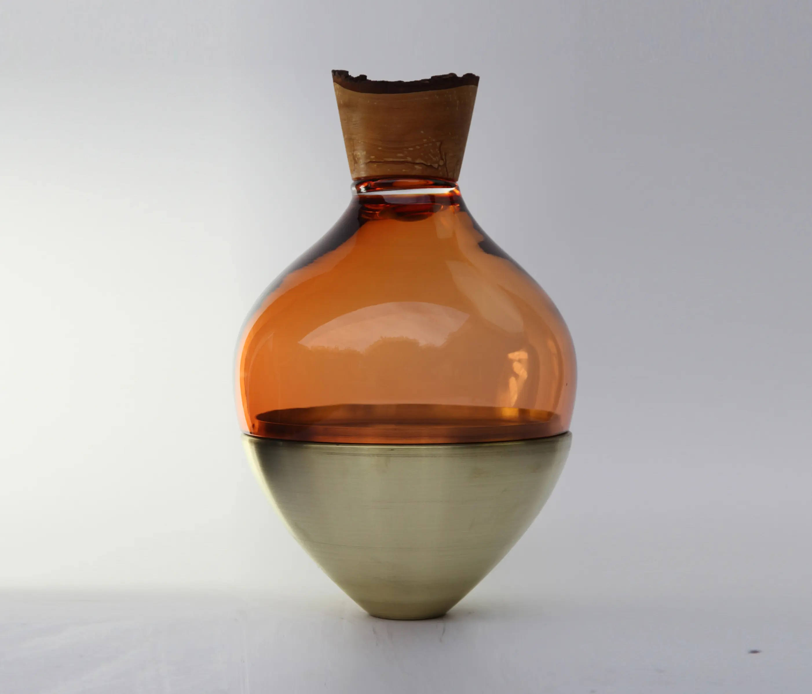 Utopia and Utility - Stacking Vessels | SV India 2 Brass Peach