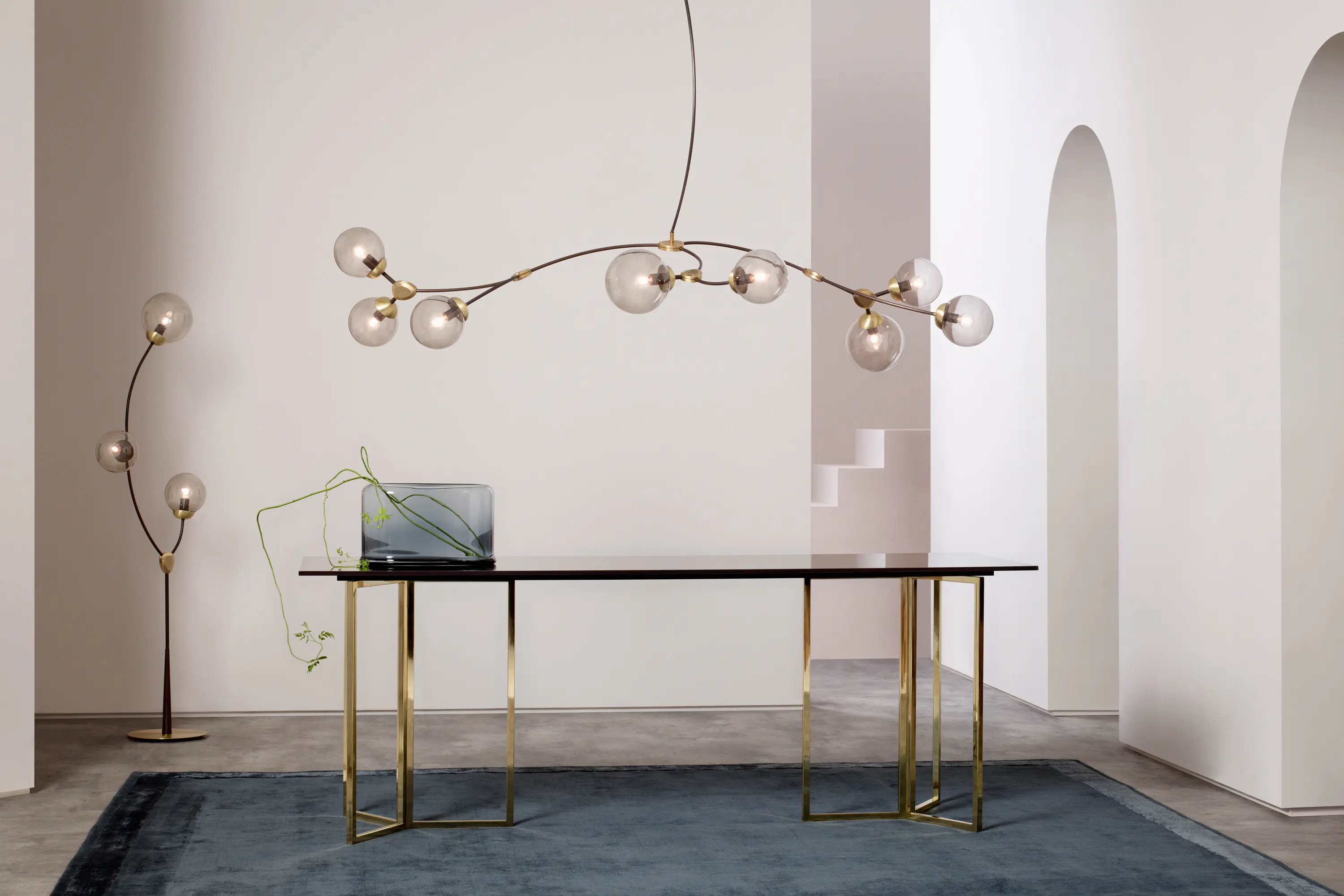 CTO Lighting - Ivy pendant 3 smoked glass