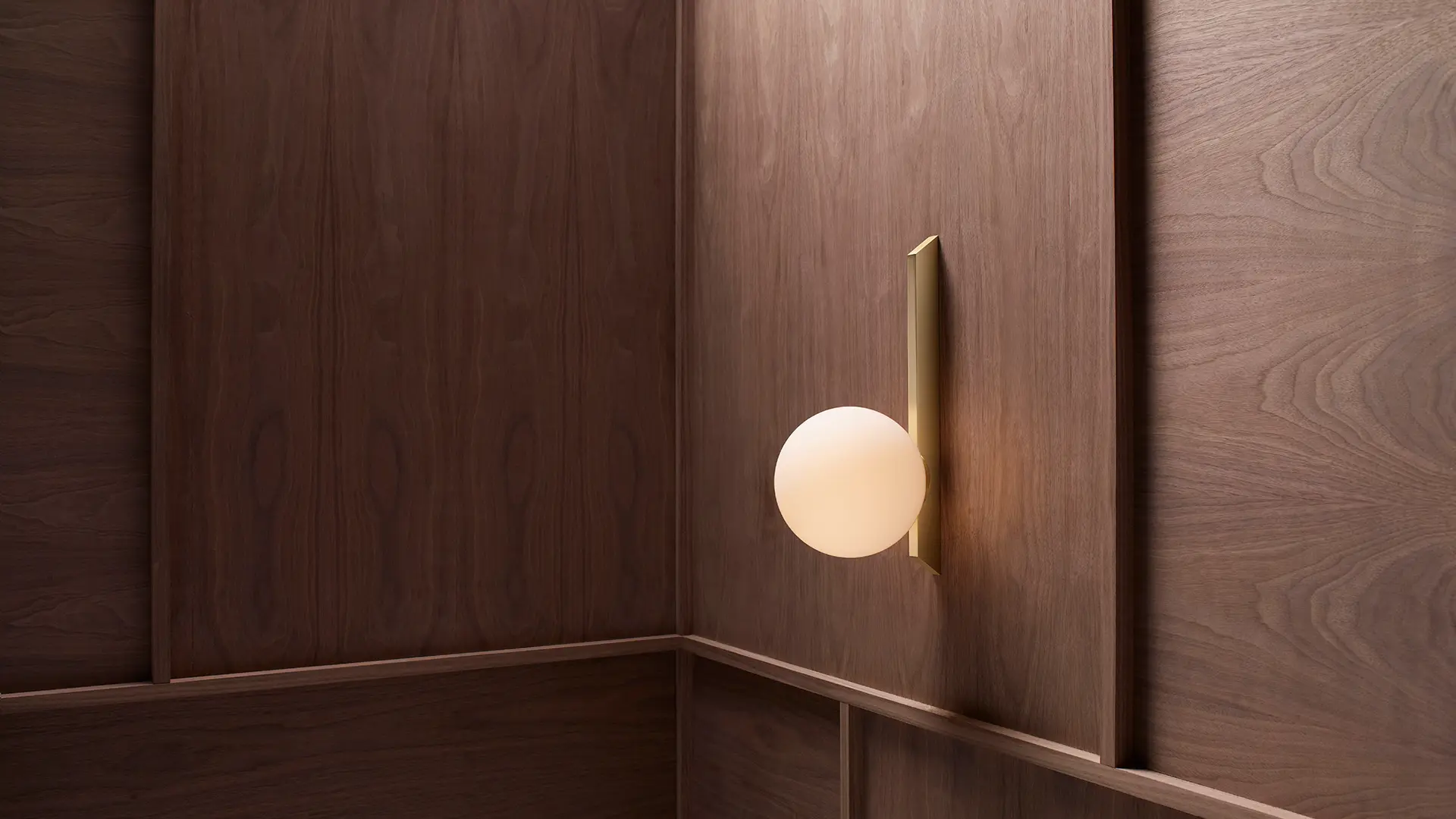 CTO Lighting - Gaia wall bronze with matte opal shade