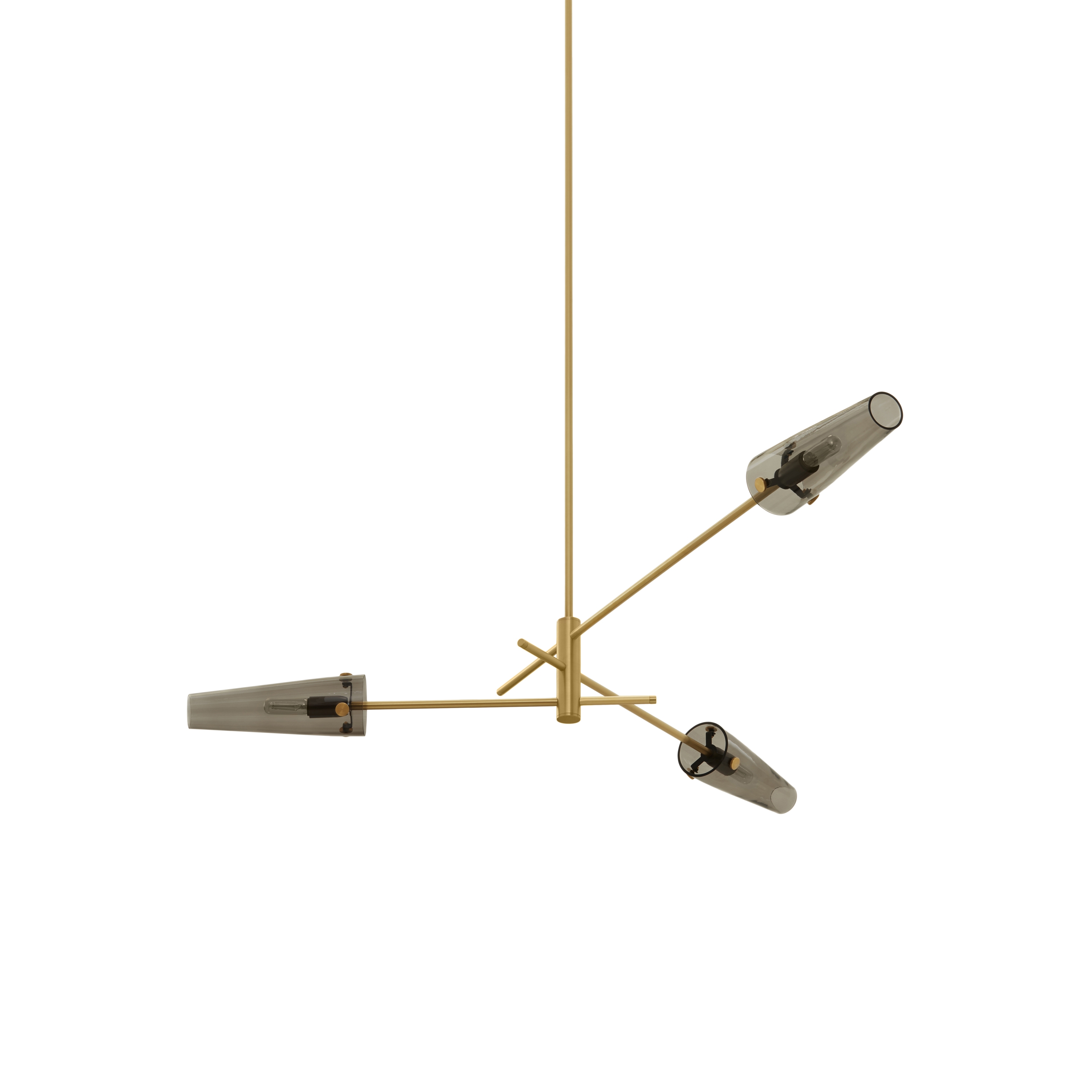 Axis pendant satin brass / smoked glass