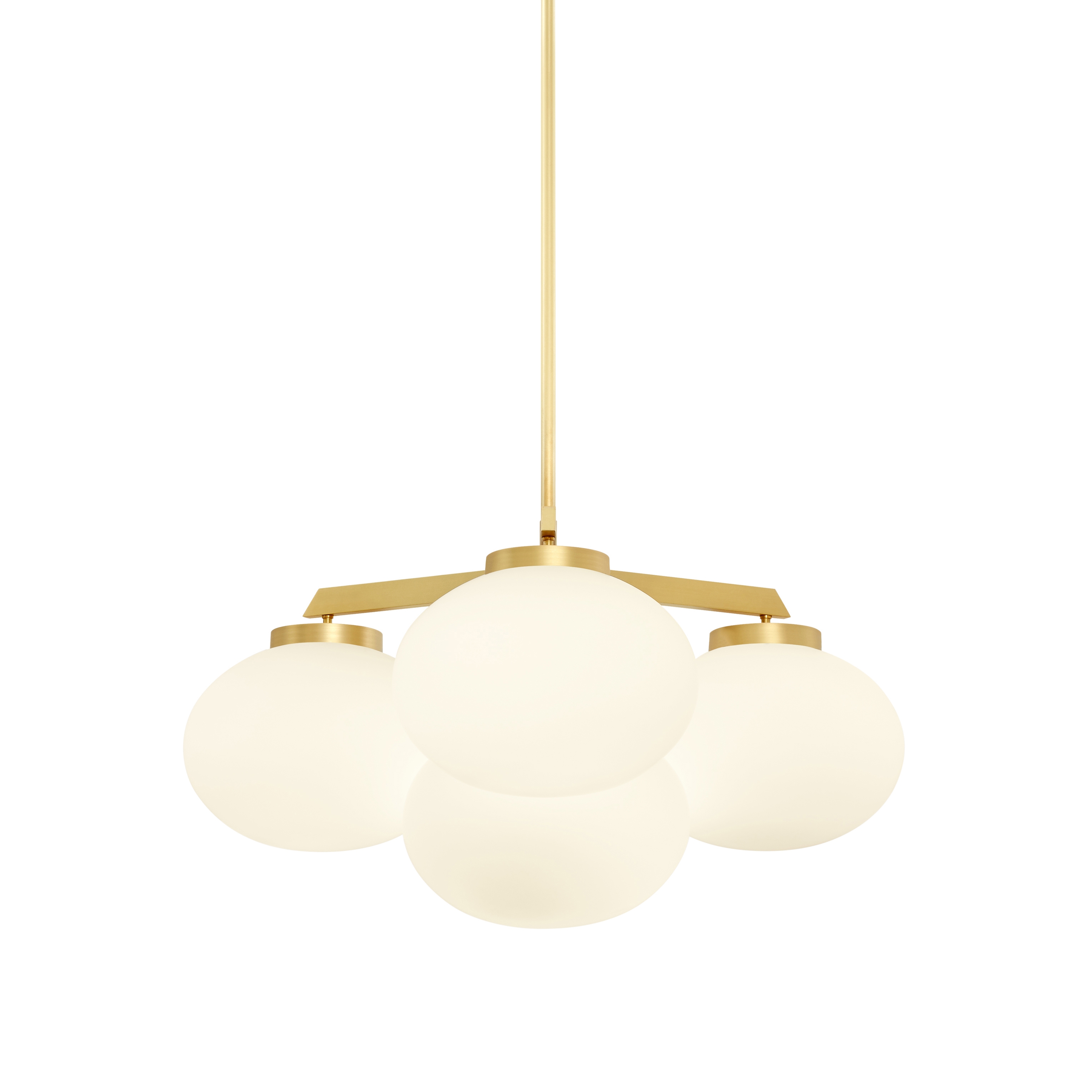Cloudesley chandelier small satin brass