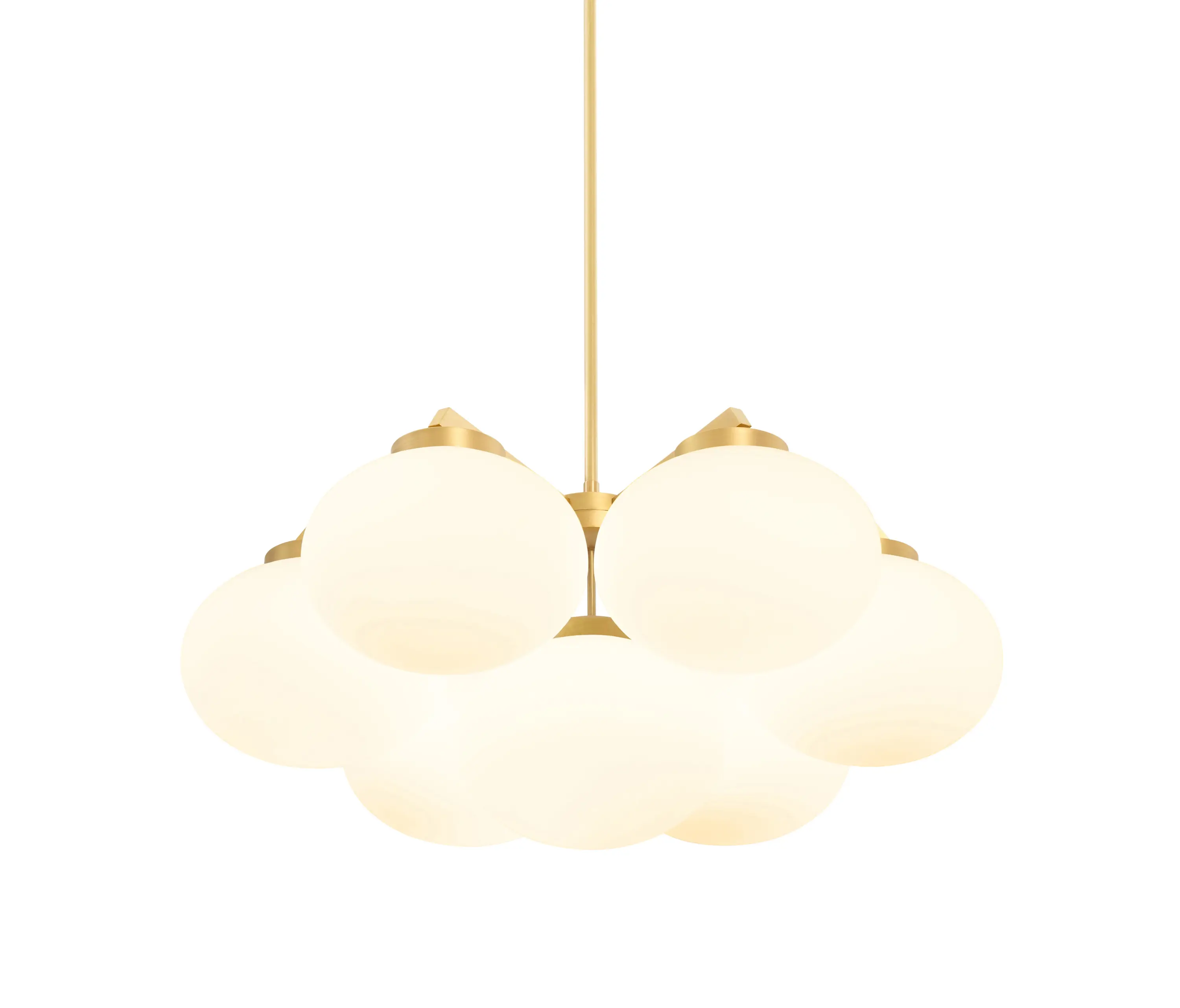 CTO Lighting - Lampadario Cloudesley Medium in ottone satinato