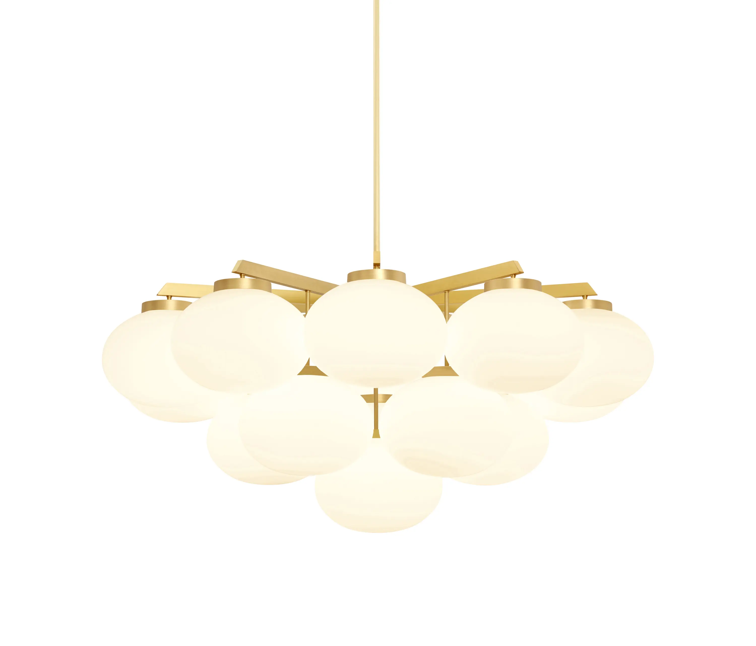 CTO Lighting - Cloudesley lustre grande taille laiton satiné
