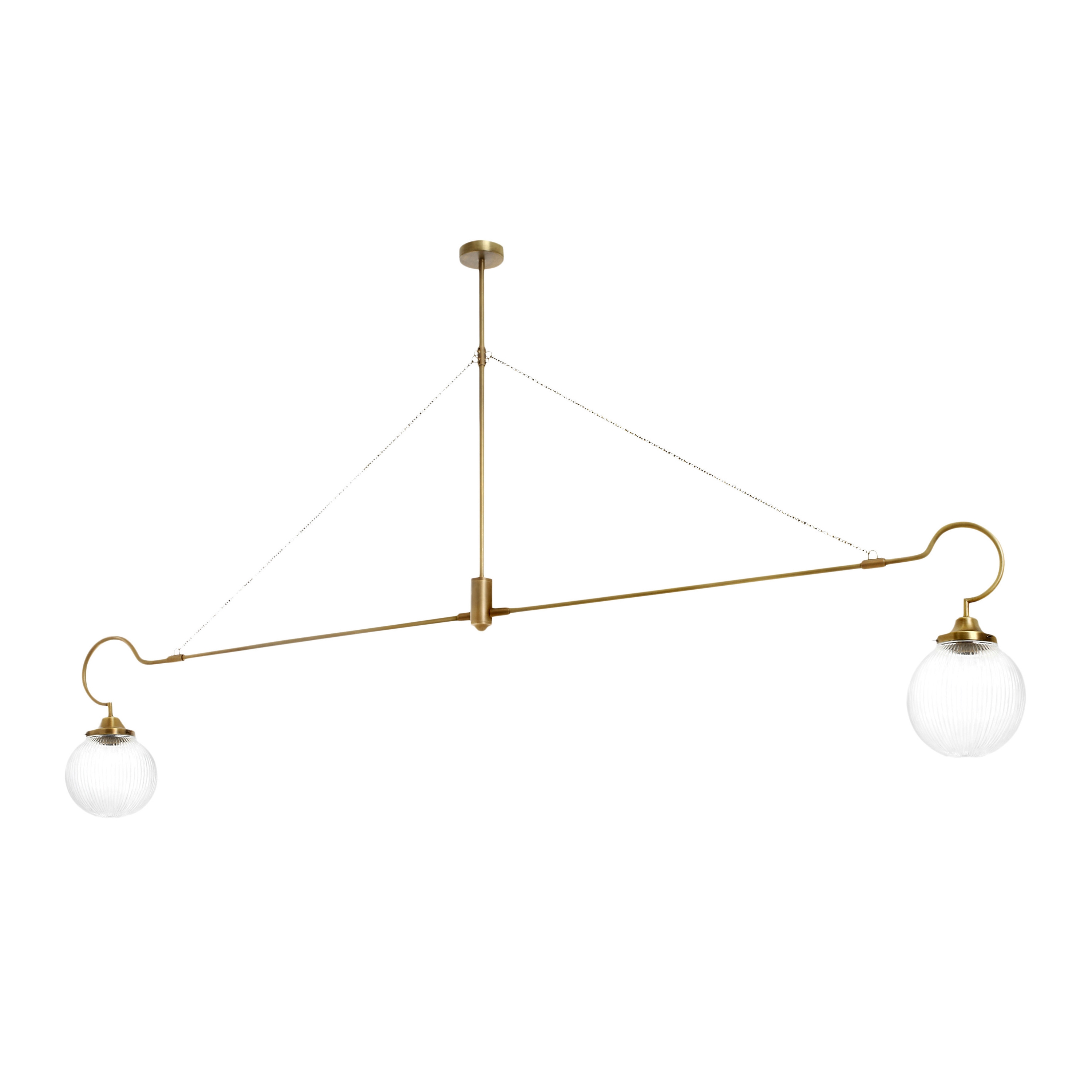Display product Floren pendant 2 arms - antique brass from manufacturer CTO Lighting