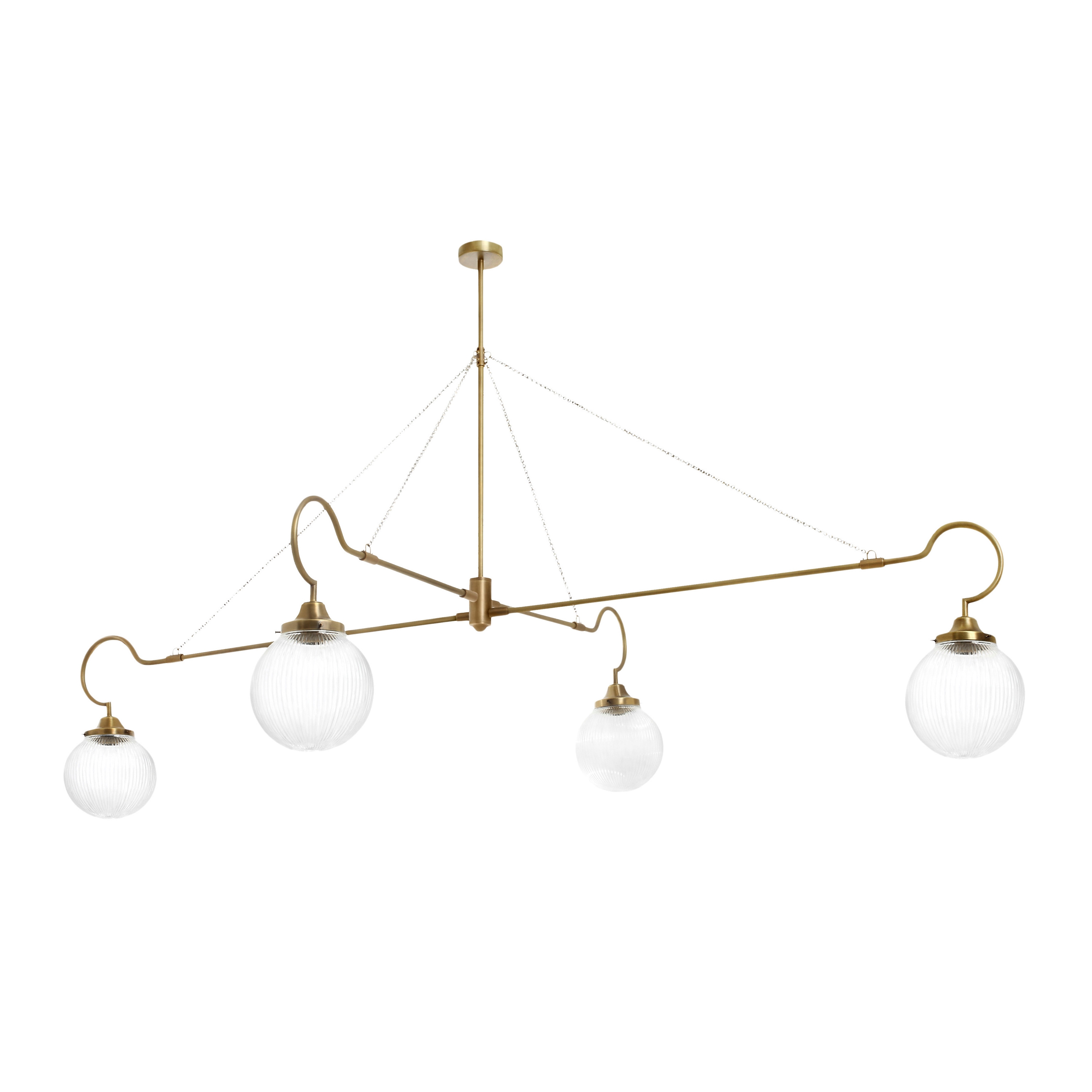 Display product Floren pendant 4 arms - antique brass from manufacturer CTO Lighting