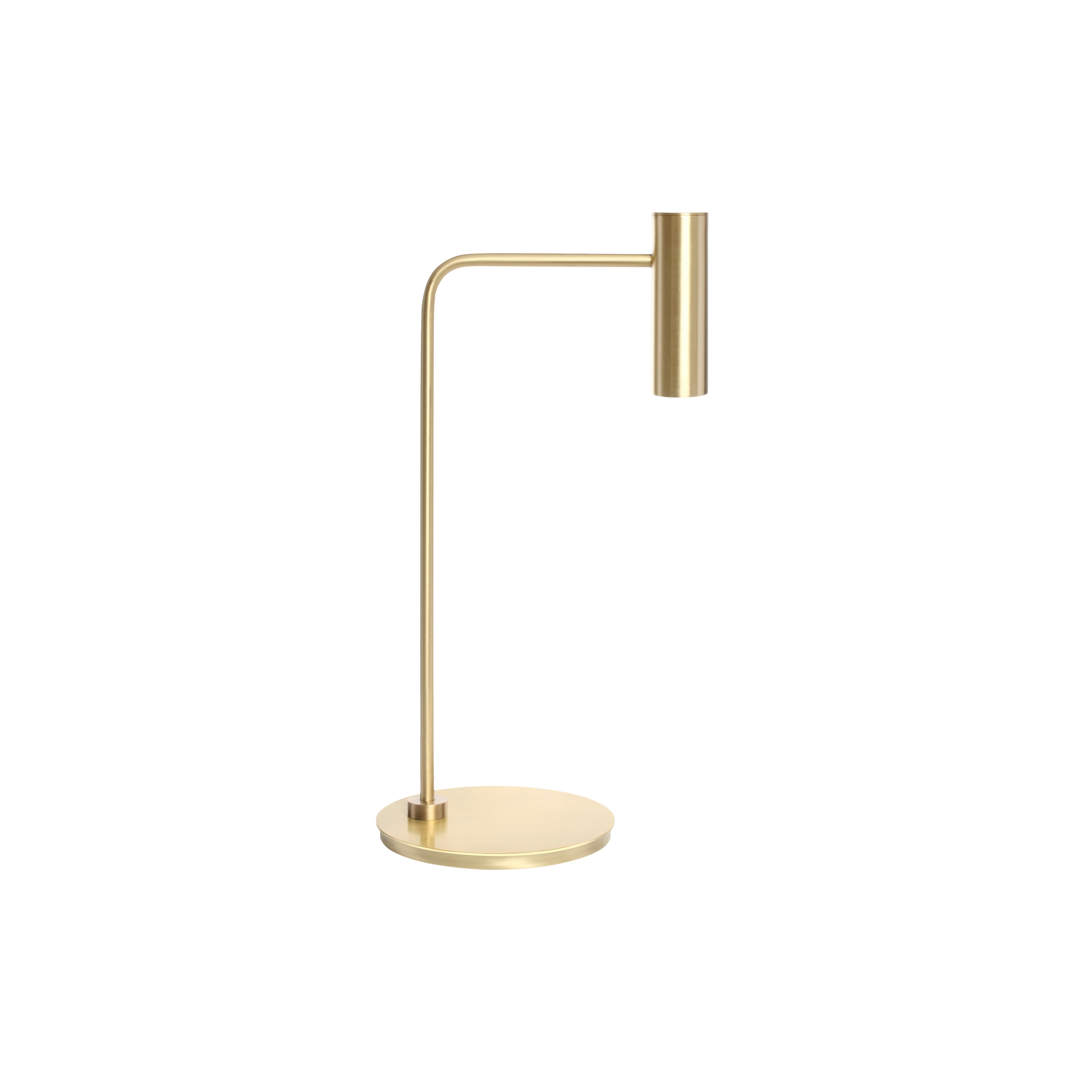 Heron table satin brass
