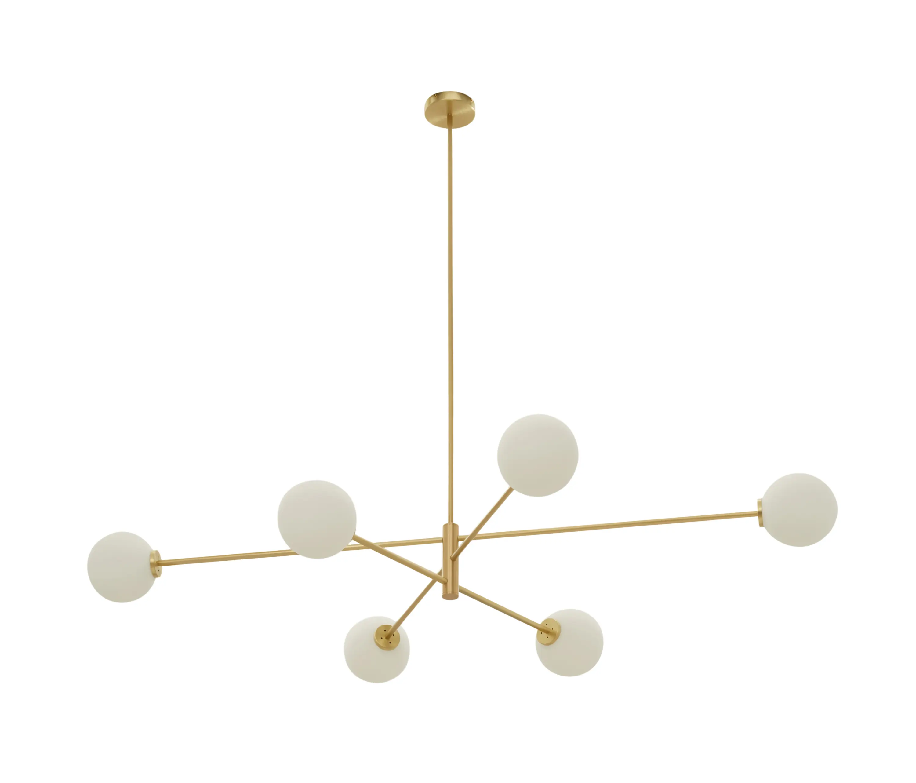 CTO Lighting - Lampada a sospensione Trevi 6 in ottone satinato