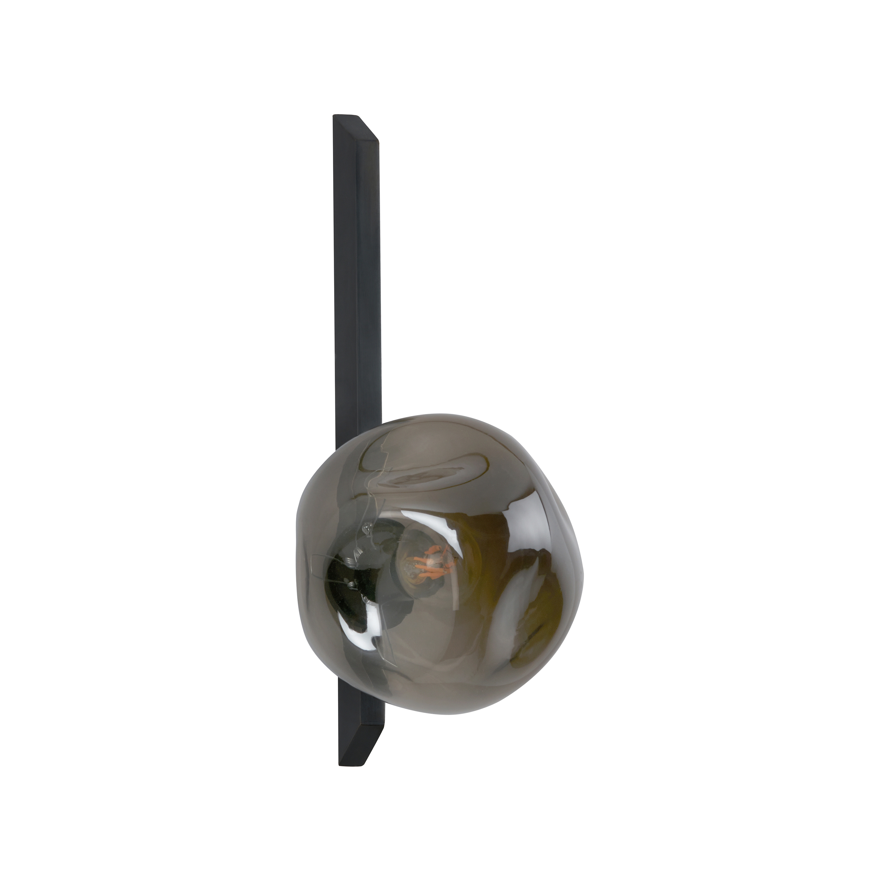 Mostrar el producto Gaia wall tall bronze with hand shaped smoked glass shade del fabricante CTO Lighting