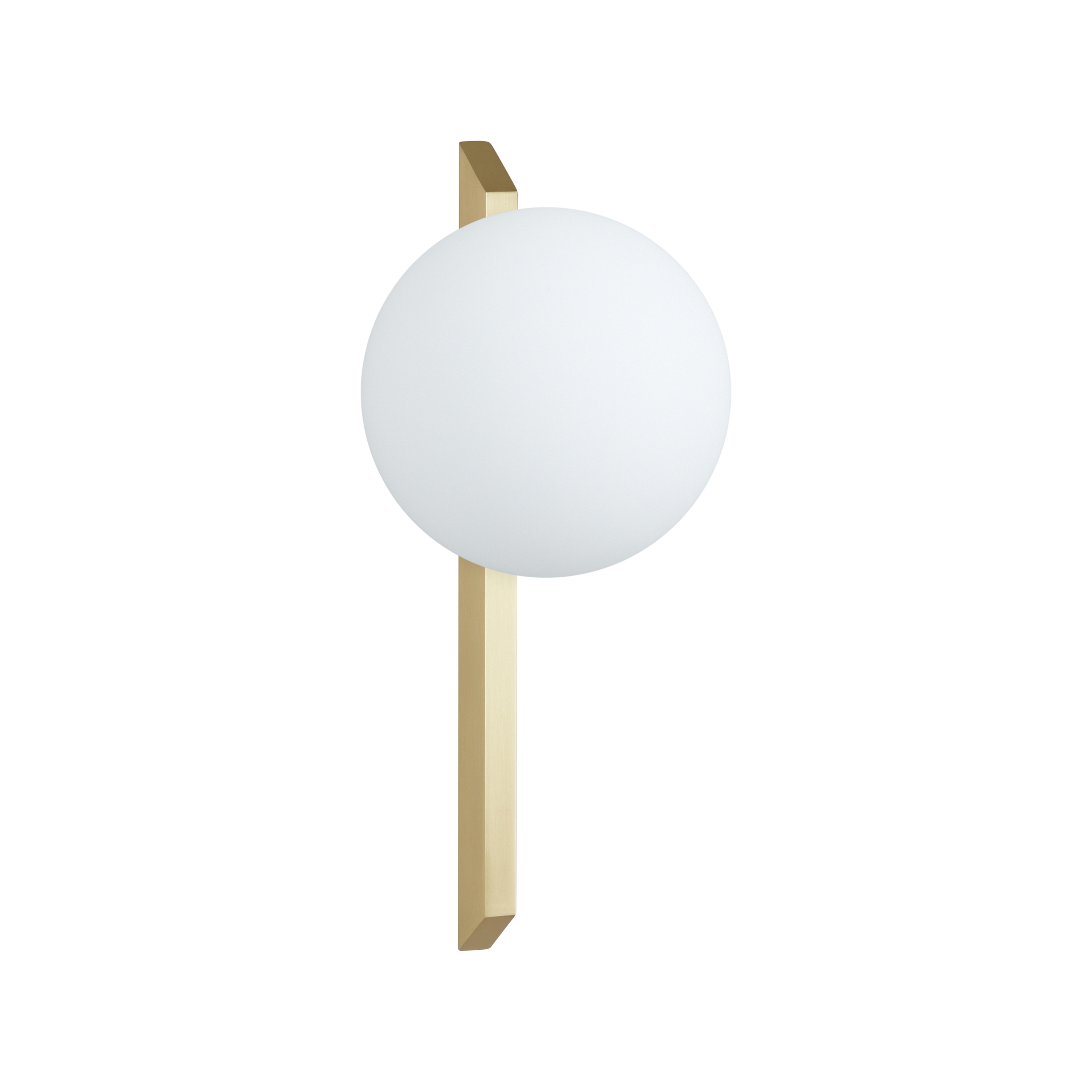 Gaia wall tall satin brass with matte opal shade