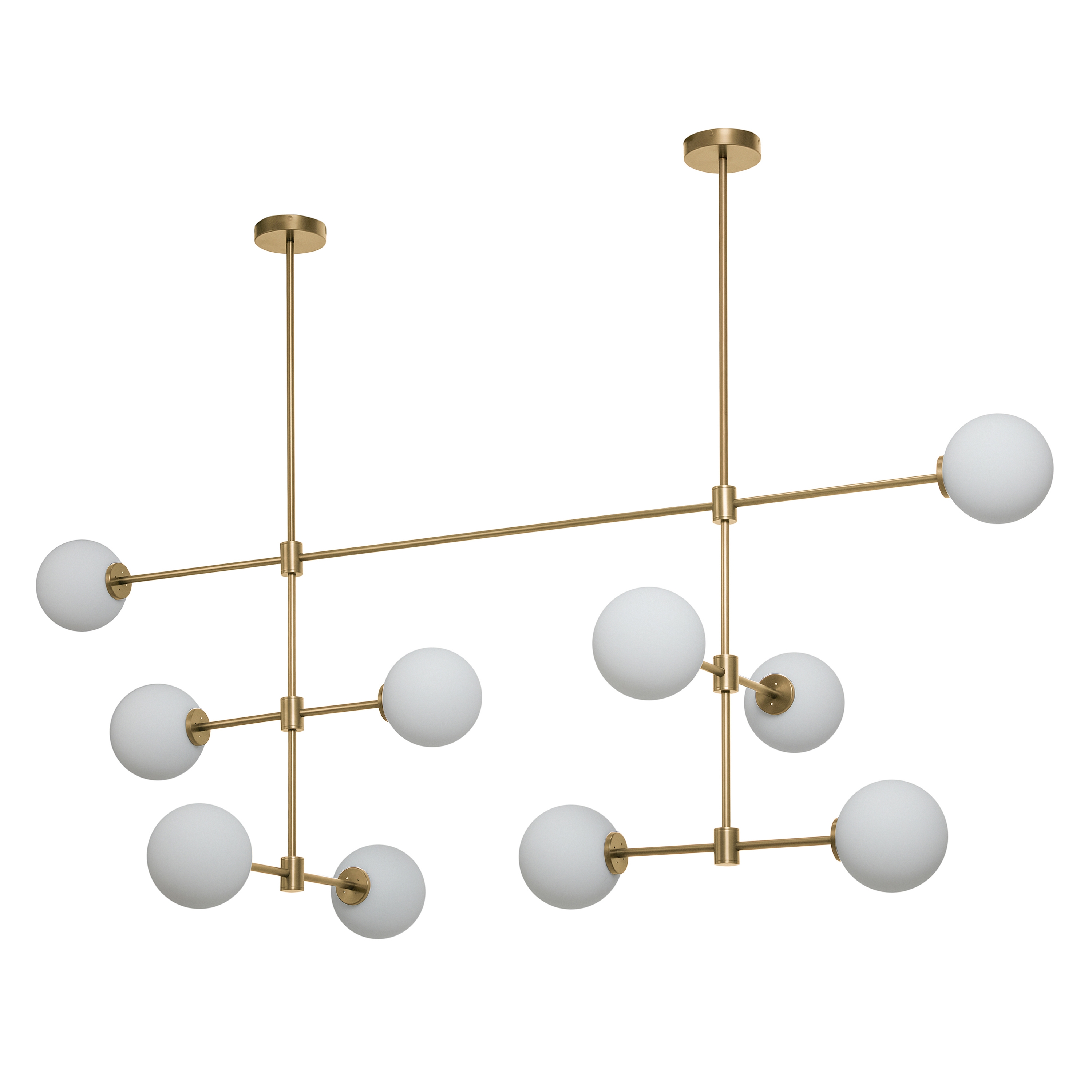 Trevi Multi 10 pendant satin brass