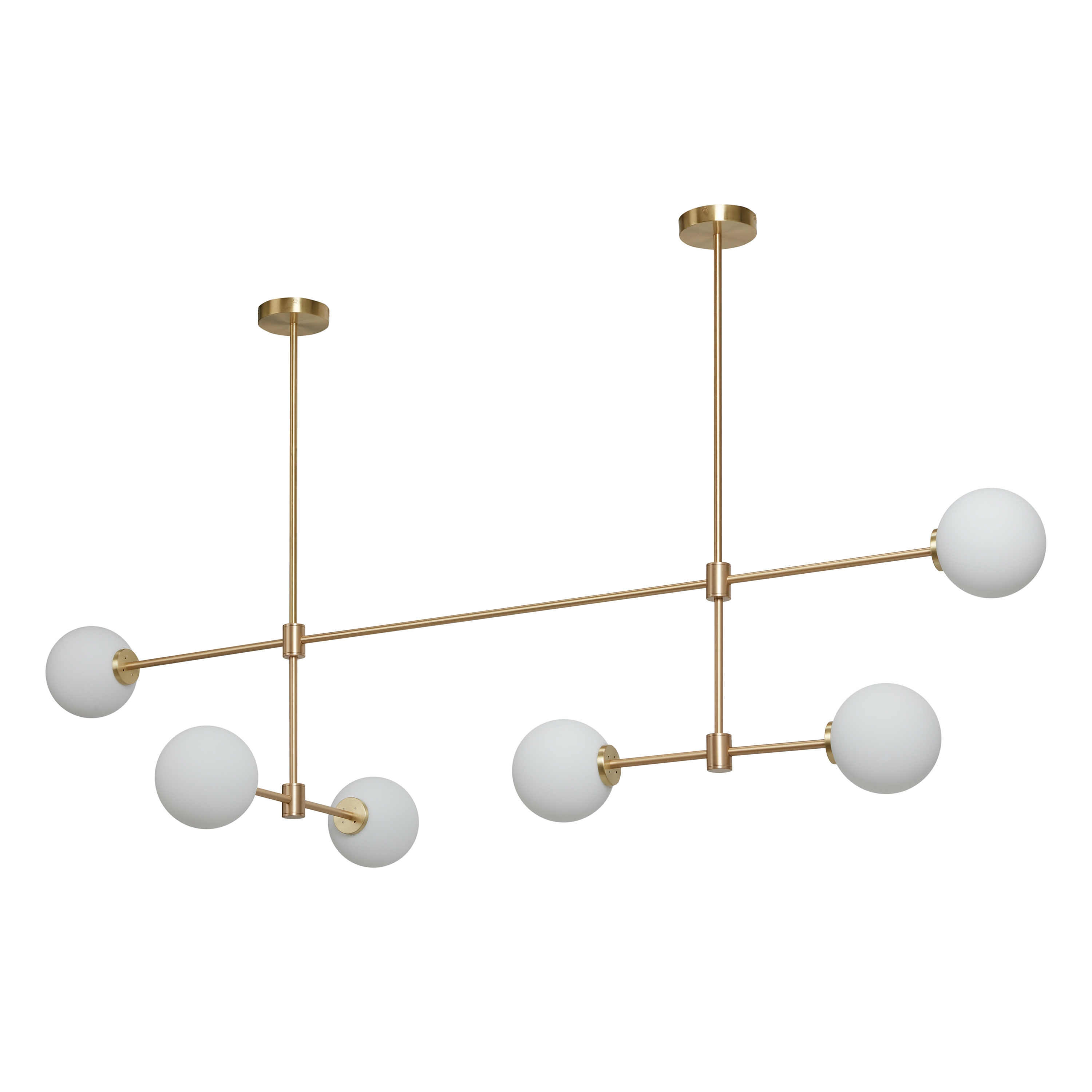 Trevi Multi 6 pendant satin brass