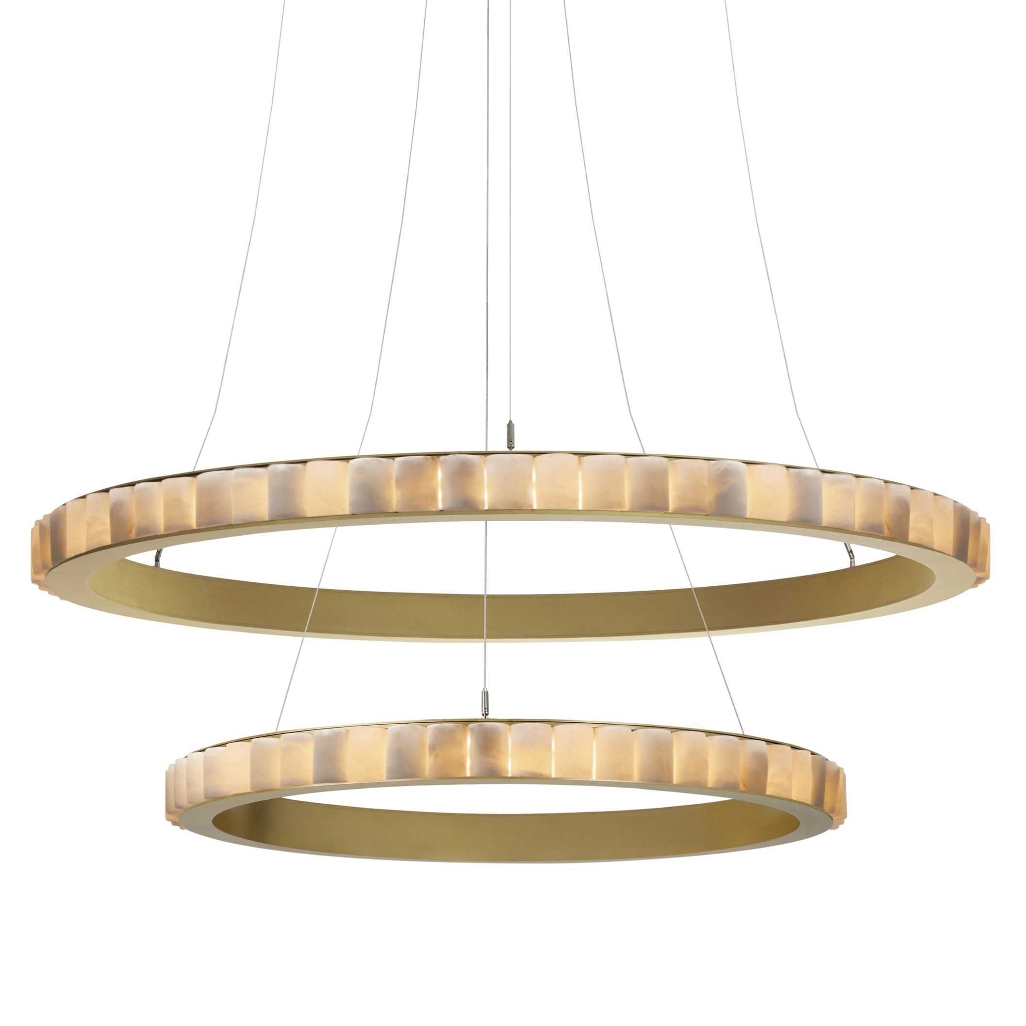 Avalon Halo XL chandelier satin brass