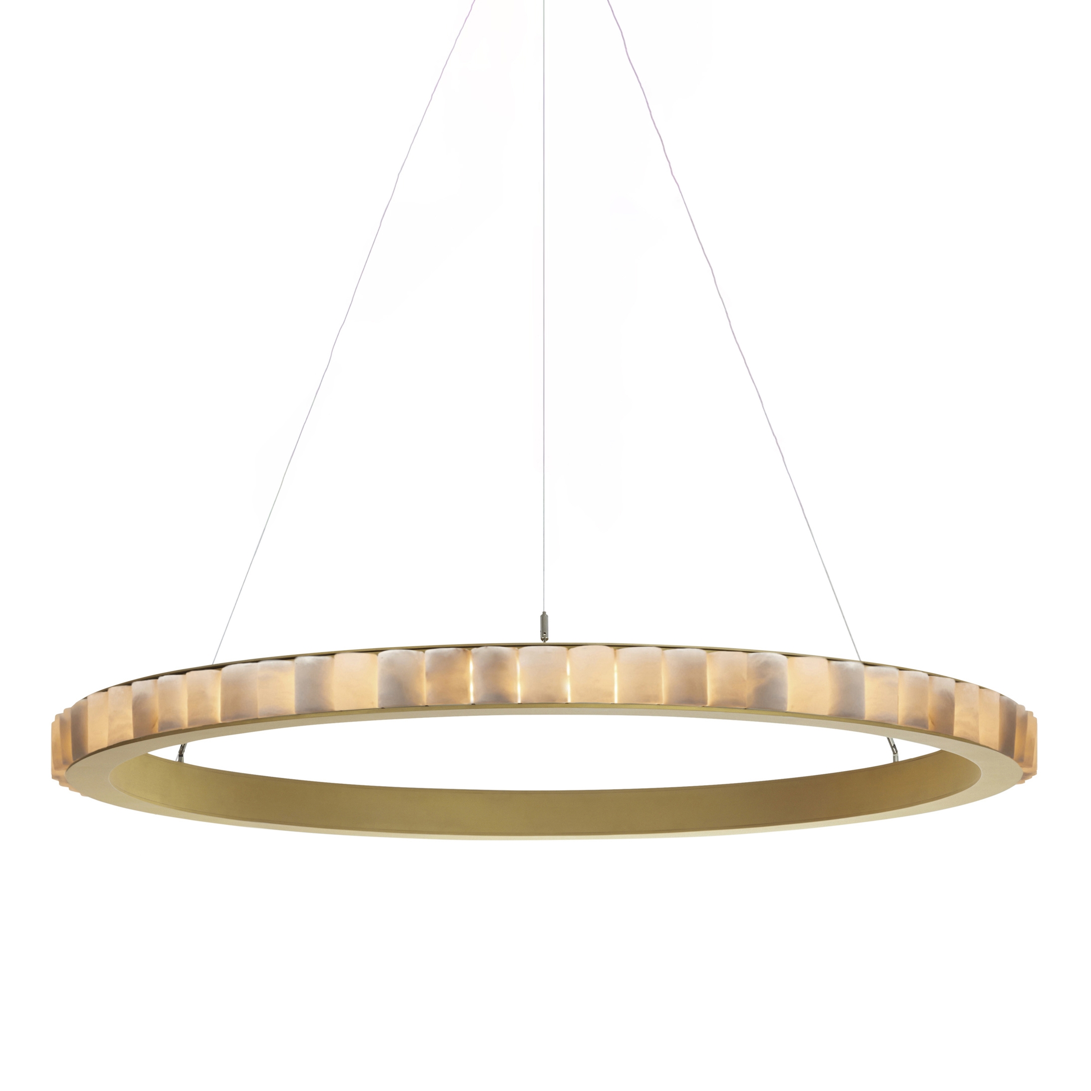 Avalon XL chandelier satin brass