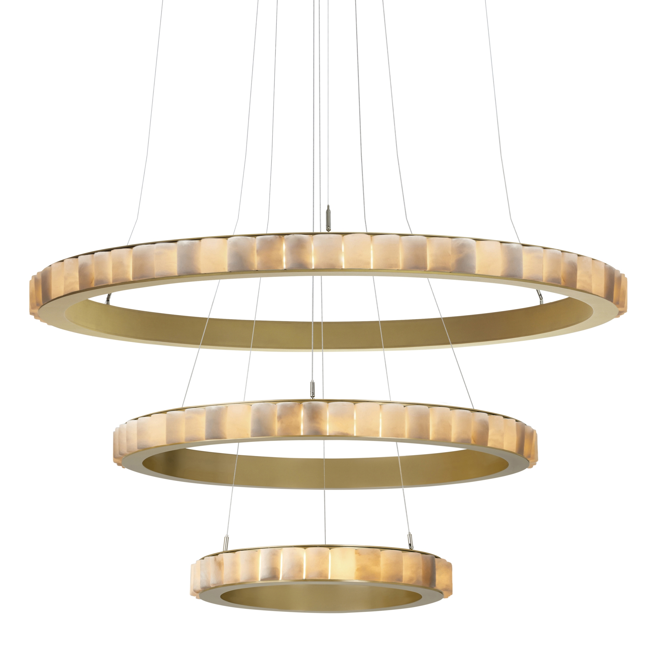 Avalon Triple chandelier satin brass