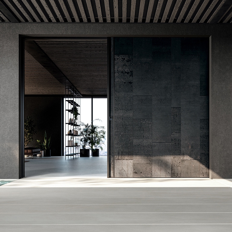 Display product Vela | The sliding safety door from manufacturer Oikos Venezia – Architetture d’ingresso
