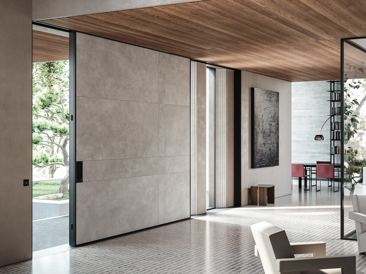 Display product Vela | The sliding safety door from manufacturer Oikos Venezia – Architetture d’ingresso