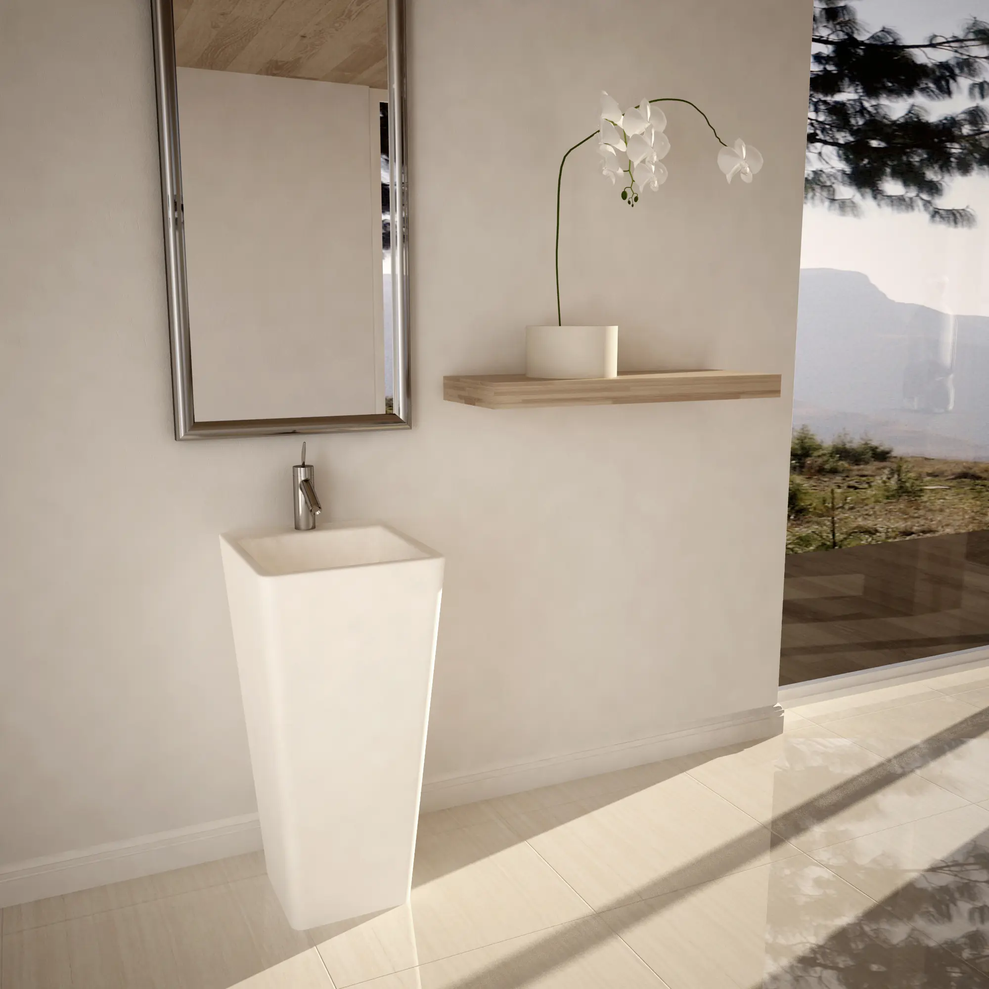 DADObaths - Edith DADOquartz freestanding pillar basin