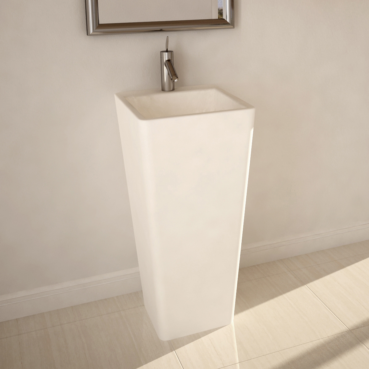 Display product Edith DADOquartz freestanding pillar basin from manufacturer DADObaths