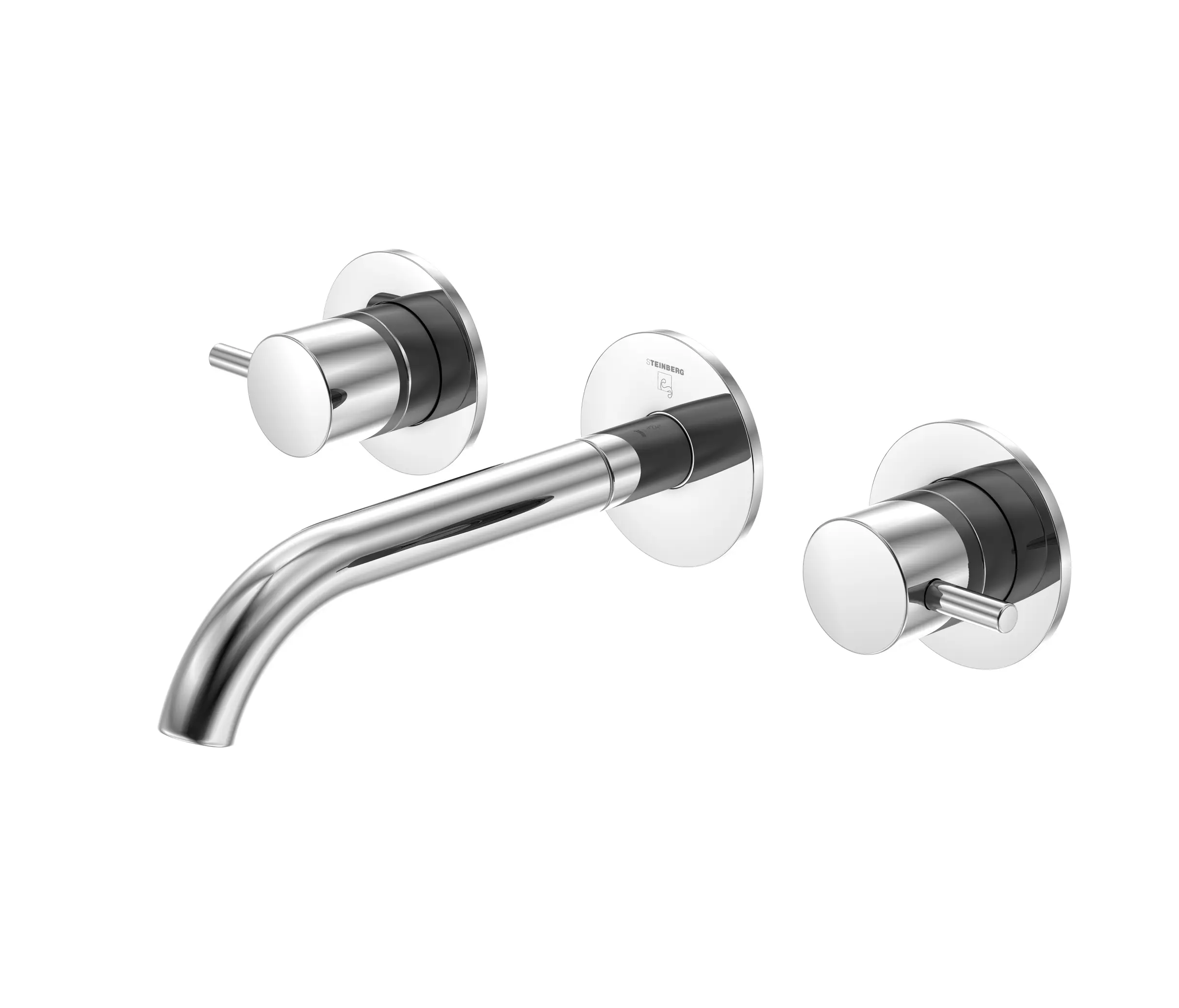 Steinberg - 100 1916 3-hole wall mounted basin mixer