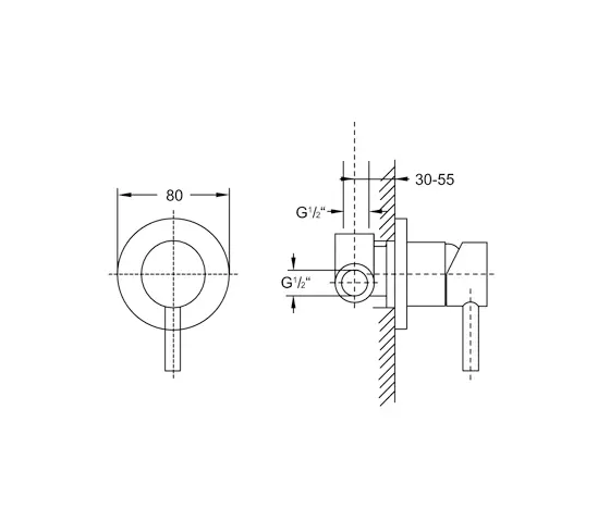 Steinberg - 100 2250 Mitigeur mono commande douche