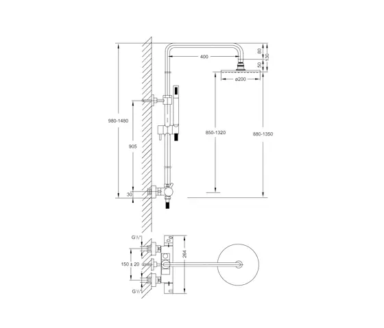 Steinberg - 100 2721 Shower set