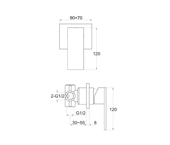 Steinberg - 160 2250 Single lever shower mixer