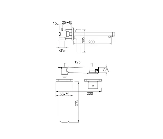 Steinberg - 230 1815 Single lever basin mixer