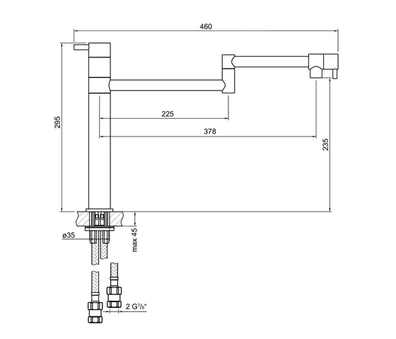 Steinberg - 100 1490 Single lever sink mixer
