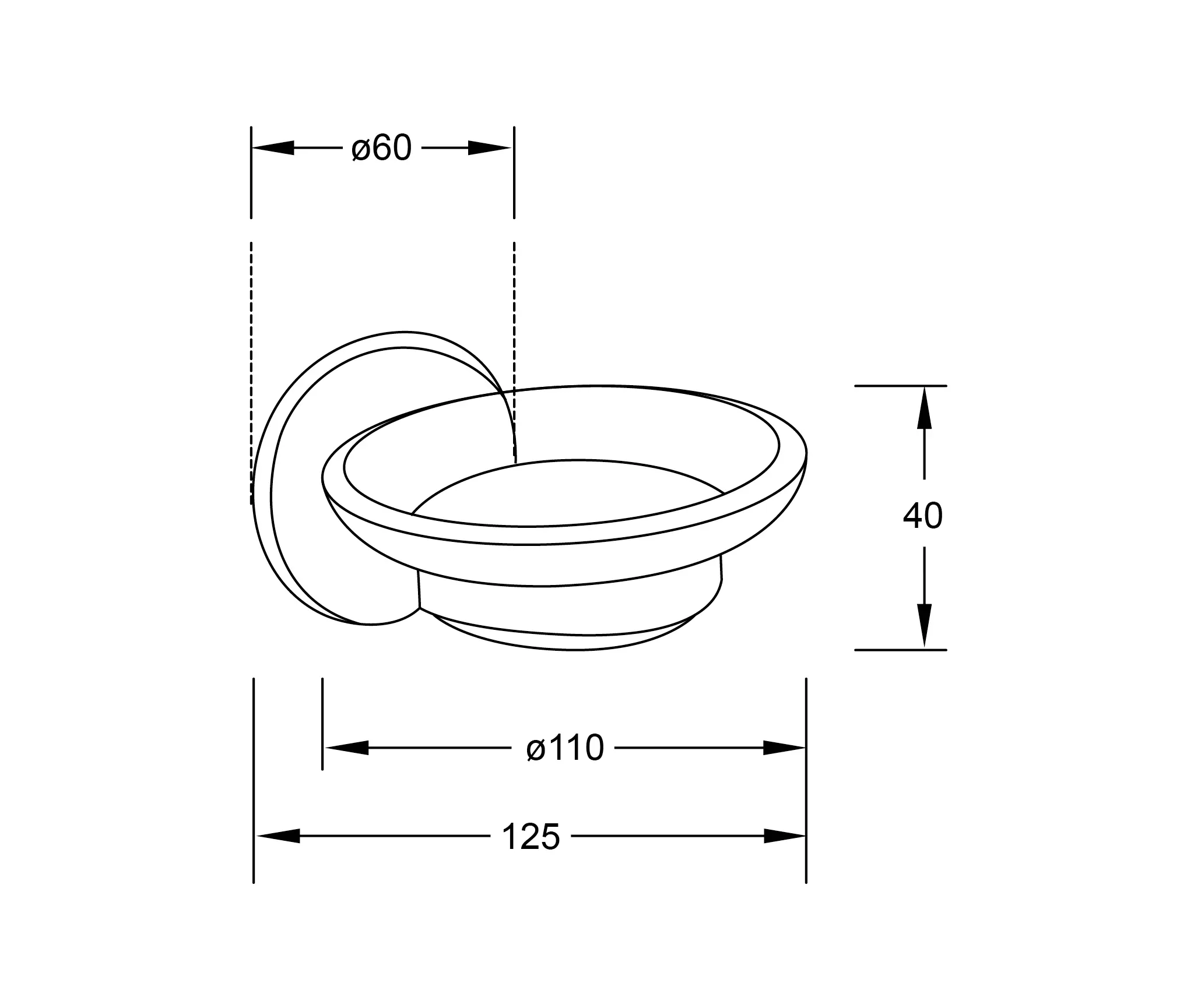 Steinberg - 650 2200 Soap holder with dish