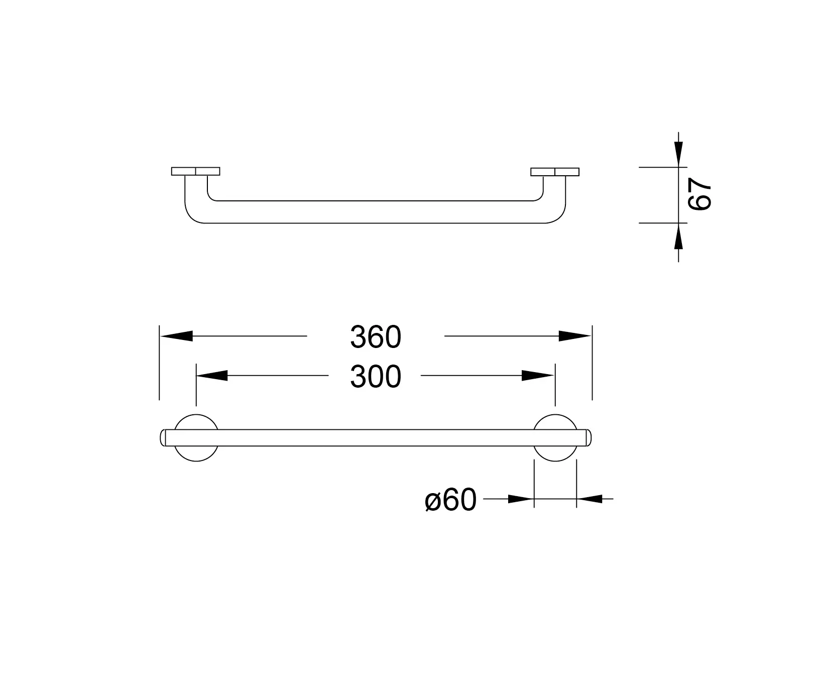 Steinberg - 650 2630 Bath grab bar