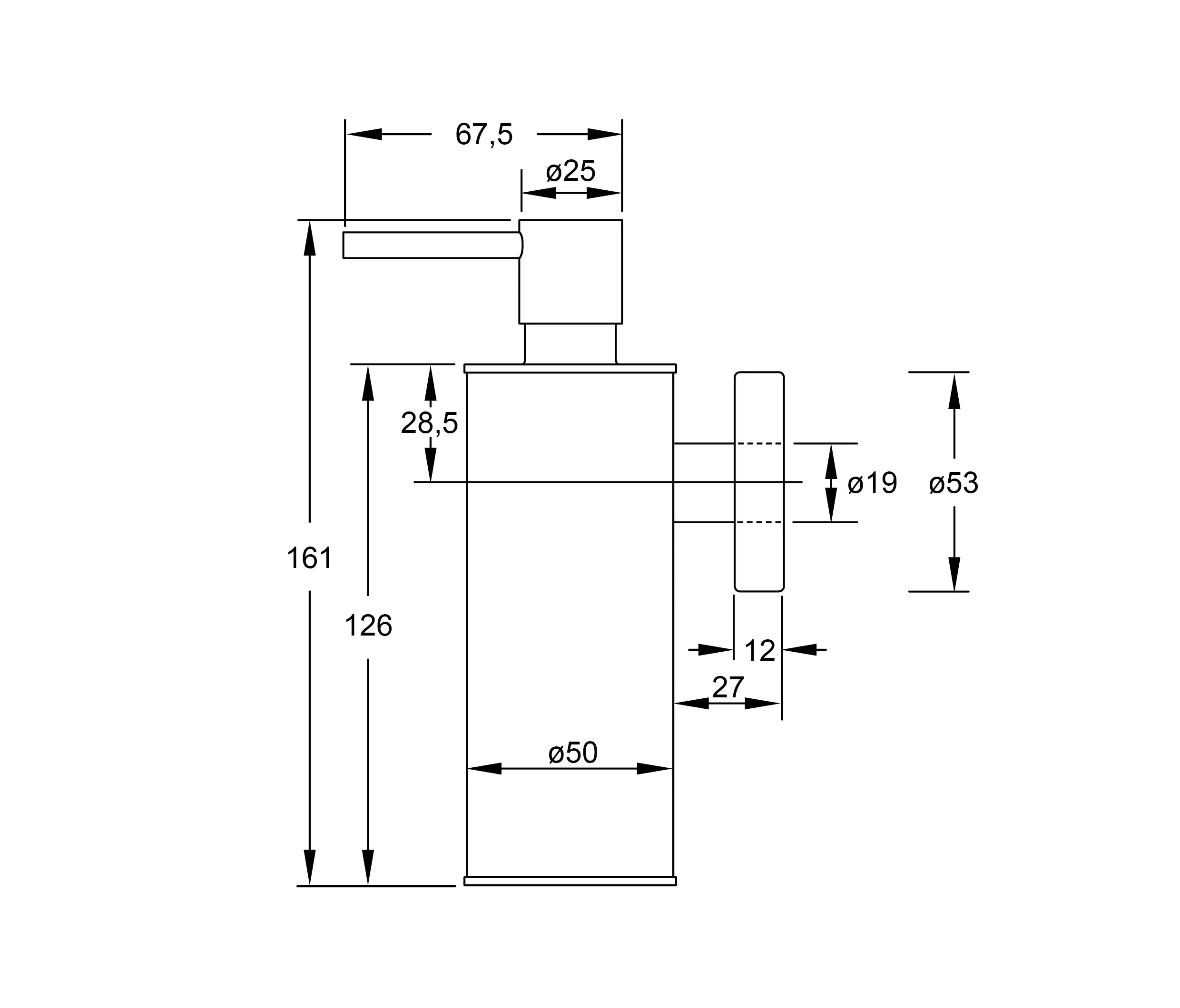 Steinberg - 650 8000 Distributeur de savon mural