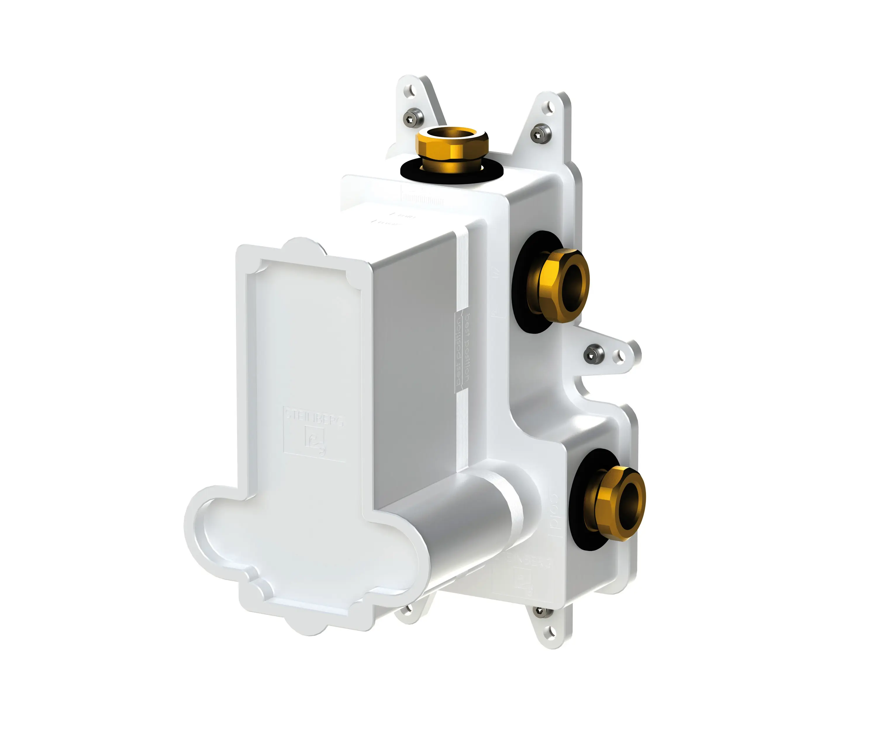 Steinberg - 010 4130 Steinbox Concealed set 1/2“ for thermostatic shower mixer with 3 way diverter, temperature and volume control