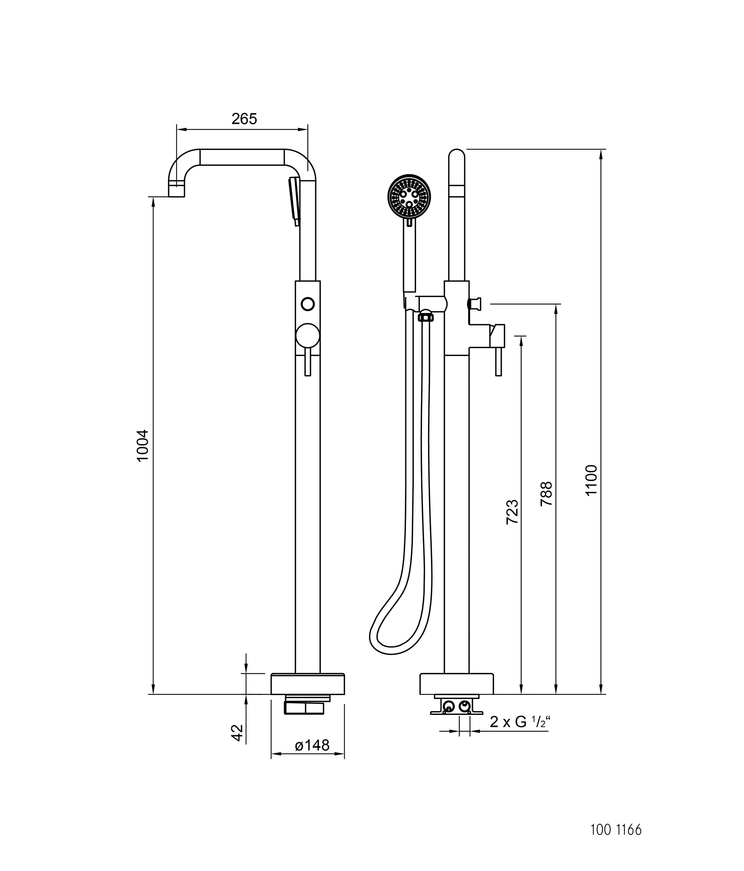 Steinberg - 100 1166 Batterie bain, su pieds