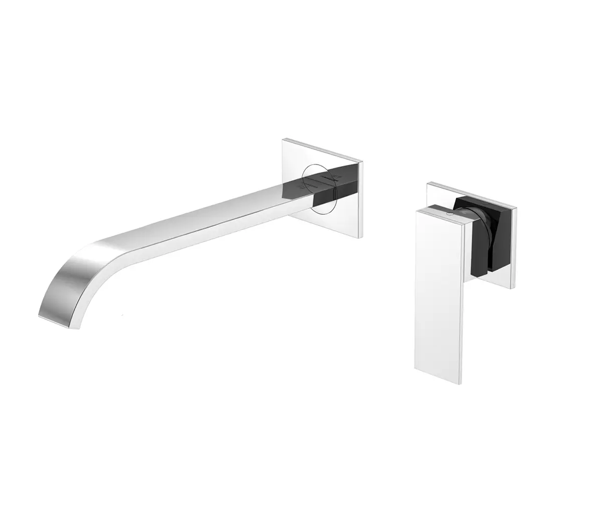 Steinberg - 135 1824 3 Wall mounted single lever basin mixer (Finish set)