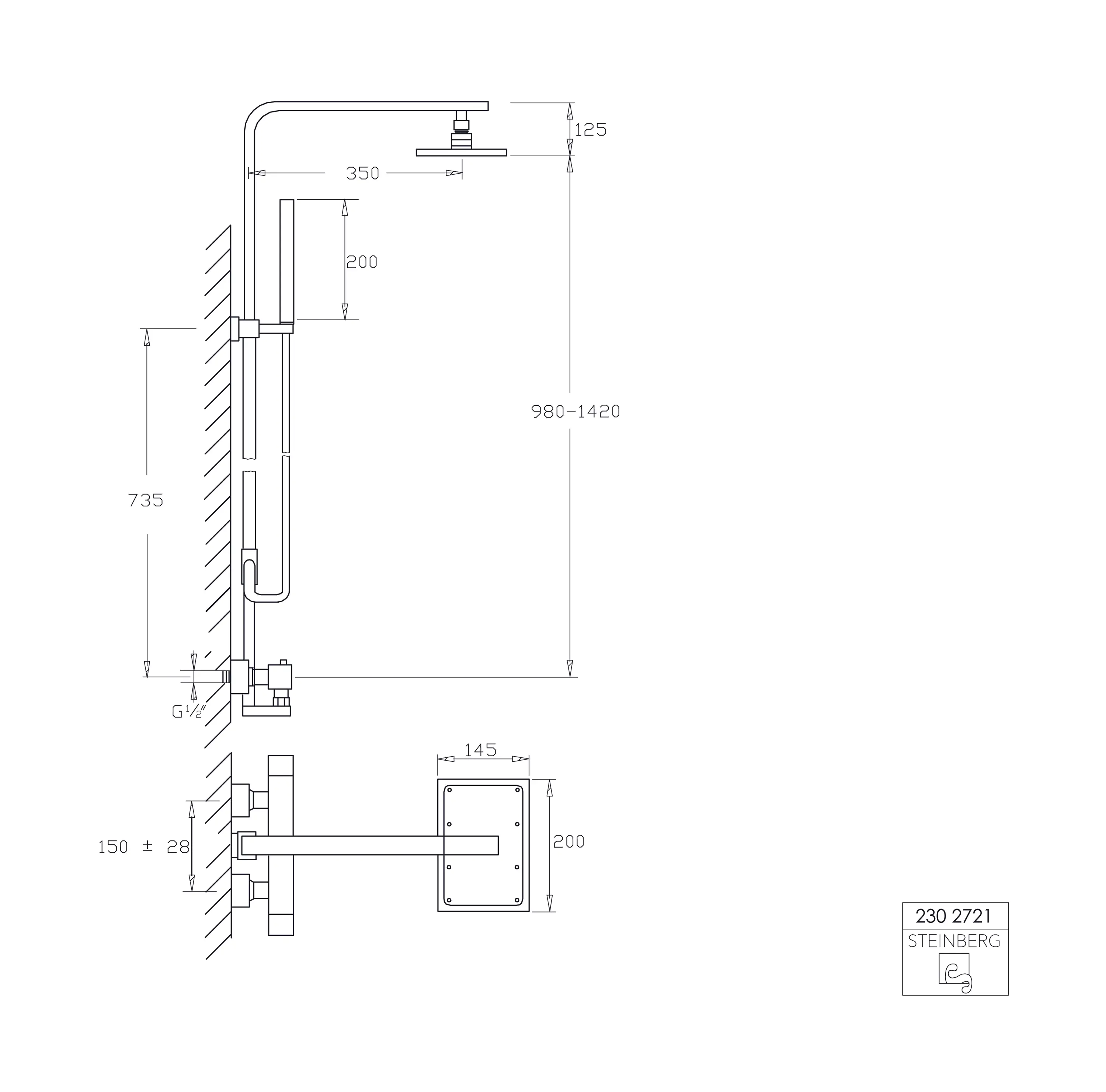 Steinberg - 230 2721 Shower set