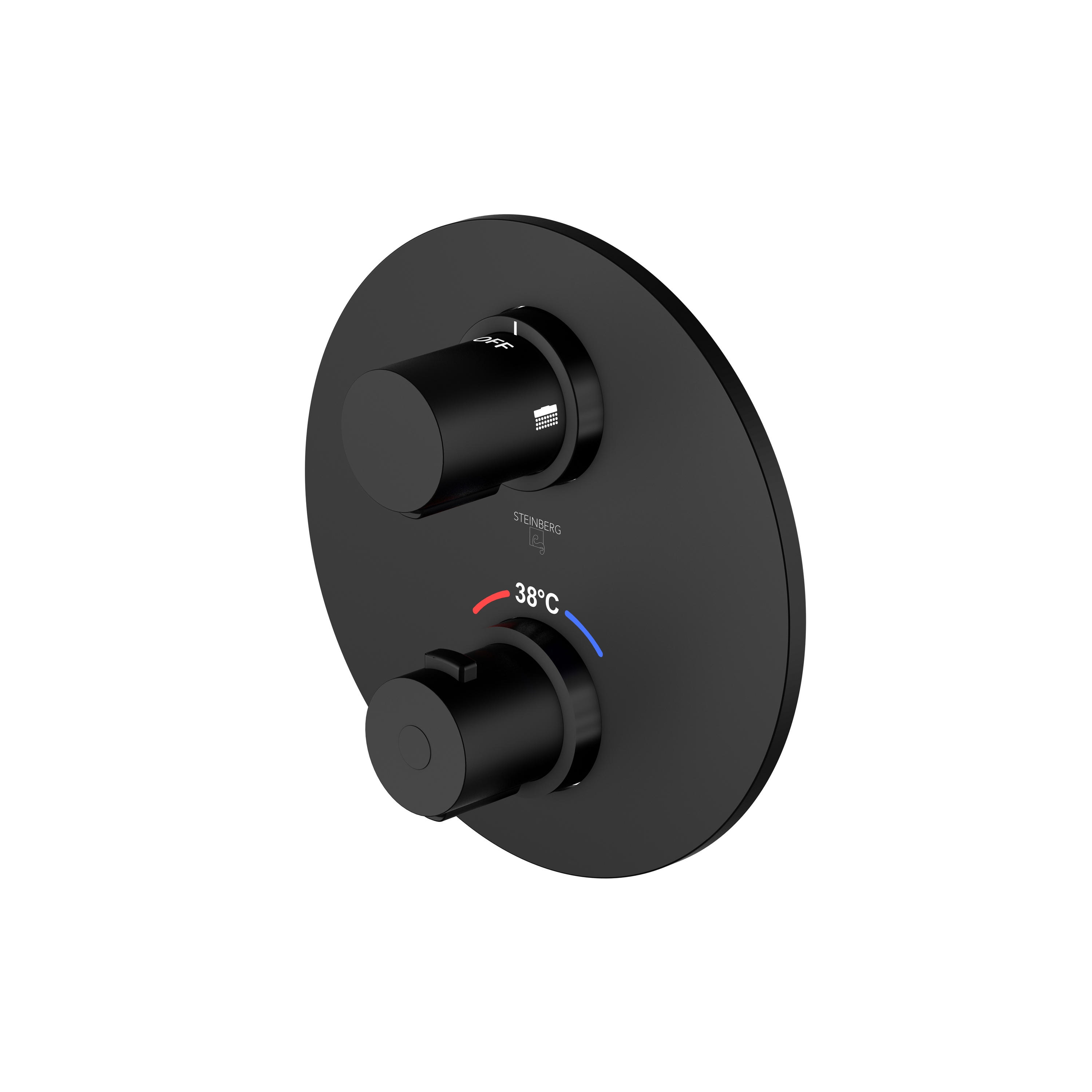Display product 100 4133 1 S Finish set for concealed thermostatic mixer with 2 way diverter from manufacturer Steinberg