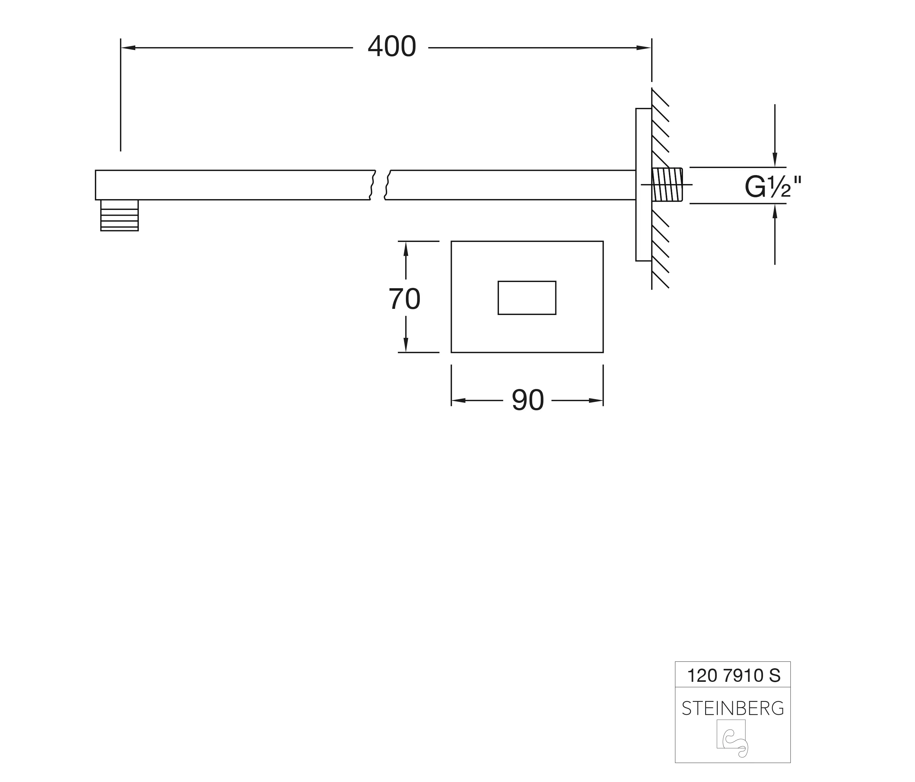 Steinberg - 120 7910 S Shower arm wall mounted
