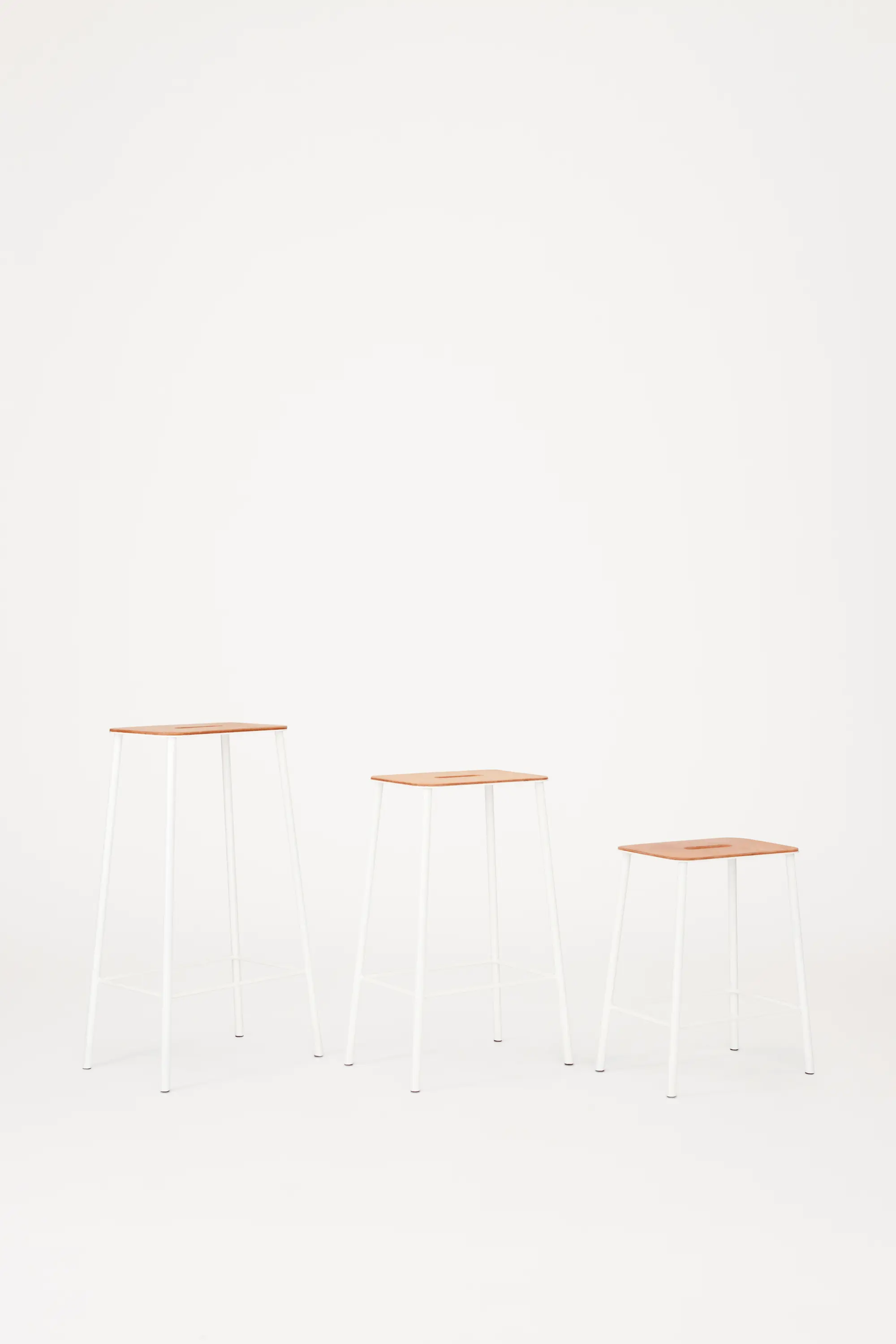 Frama - Adam Stool | Oak | Matt White H65 | contract only