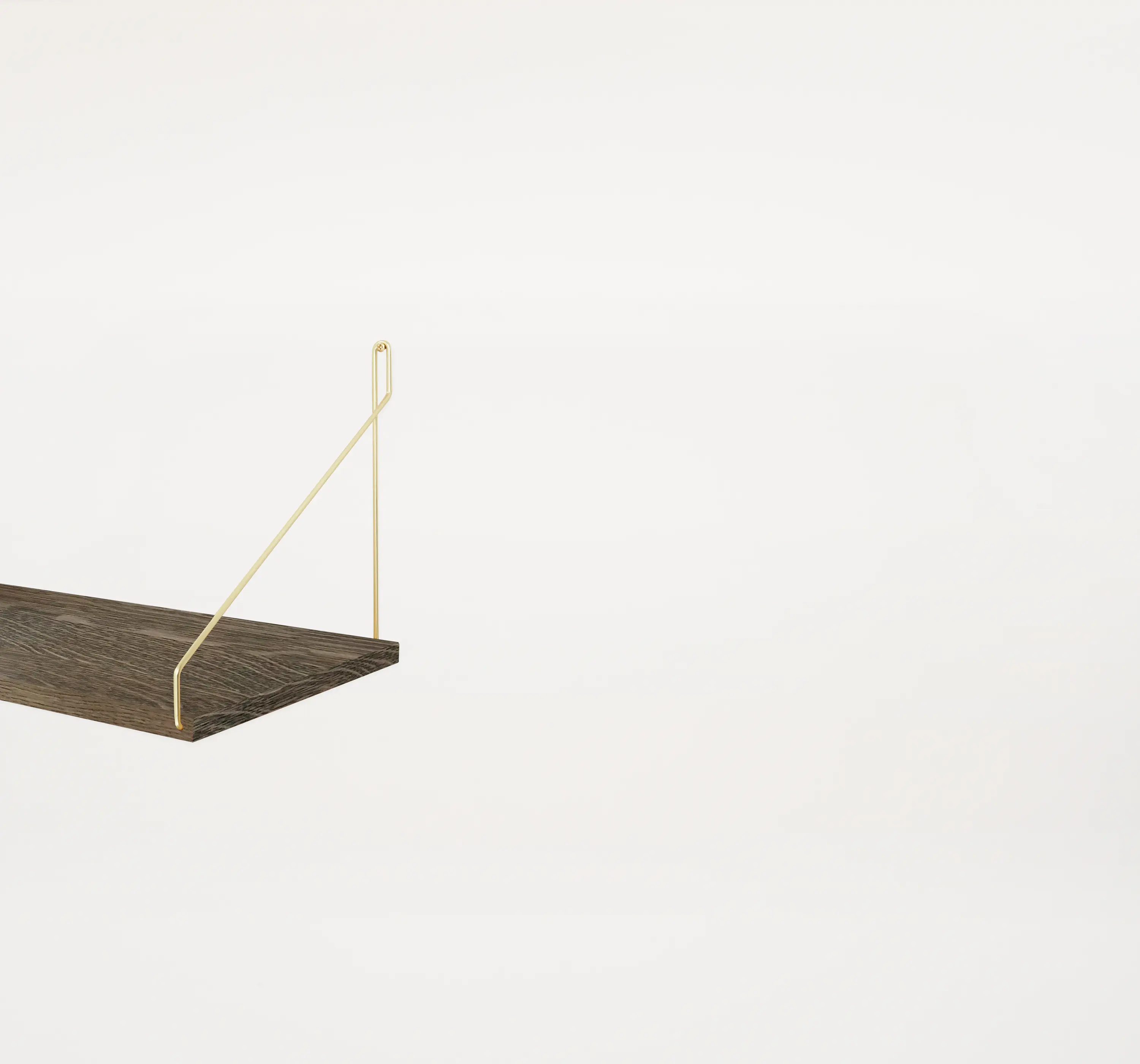 Frama - Shelf Dark Oiled | 80w-20d Brass Brackets