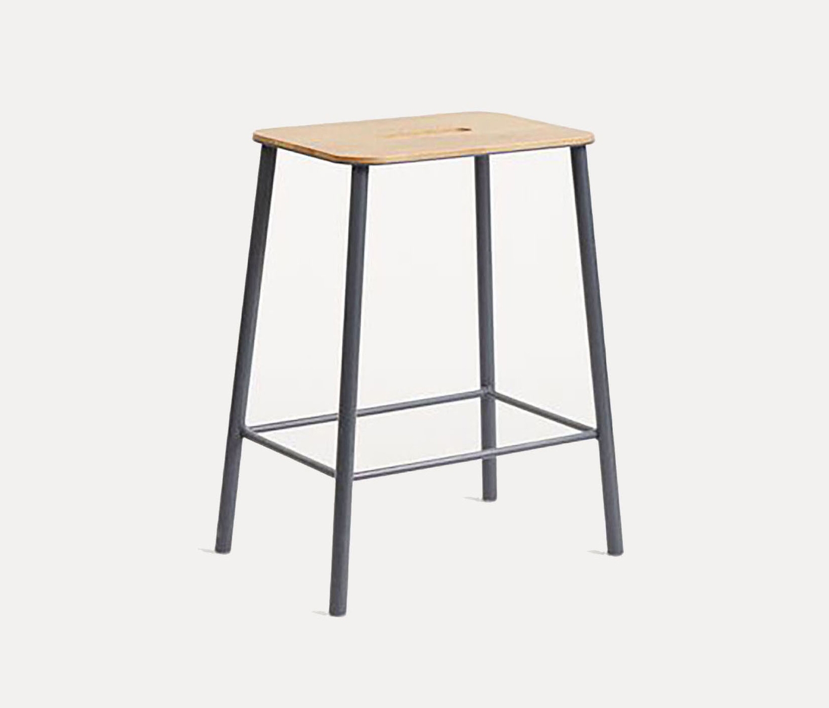 Vertoon produk Adam Stool oak grey H50 van vervaardiger Frama