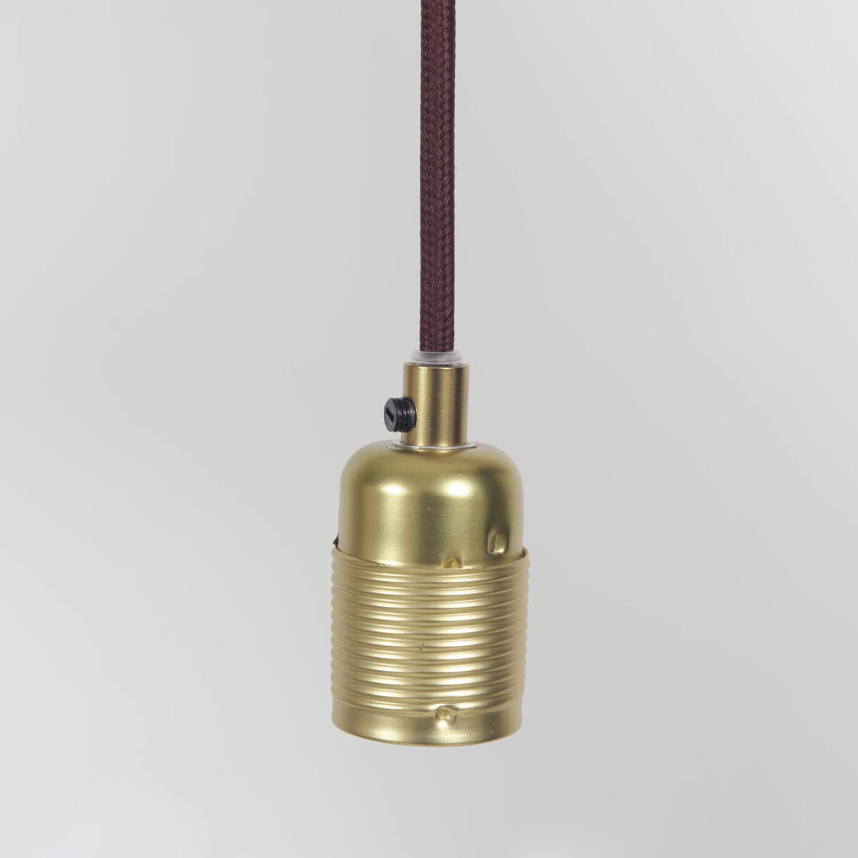 E27 pendant Brass / Grey Cable