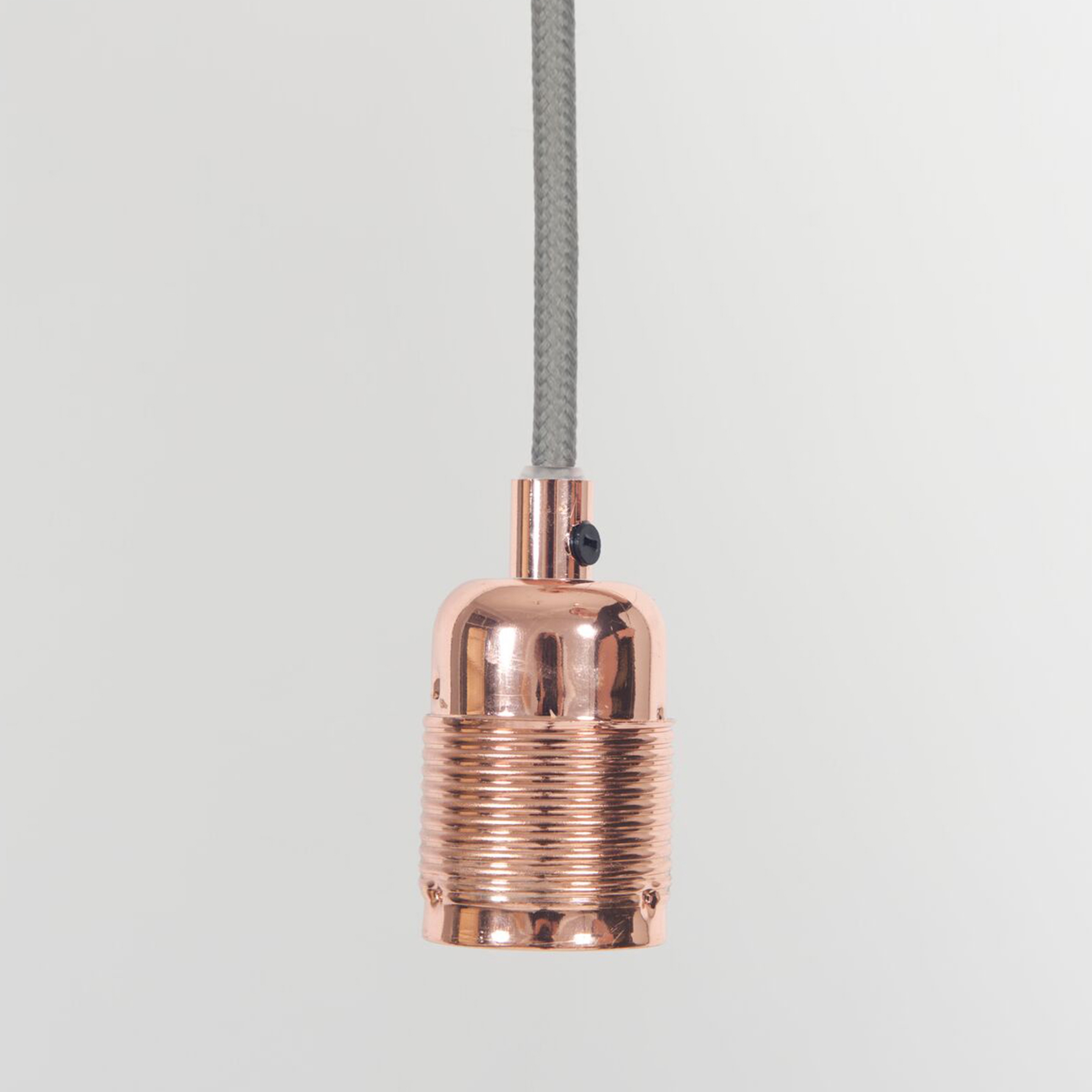 E27 pendant Copper / Grey Cable