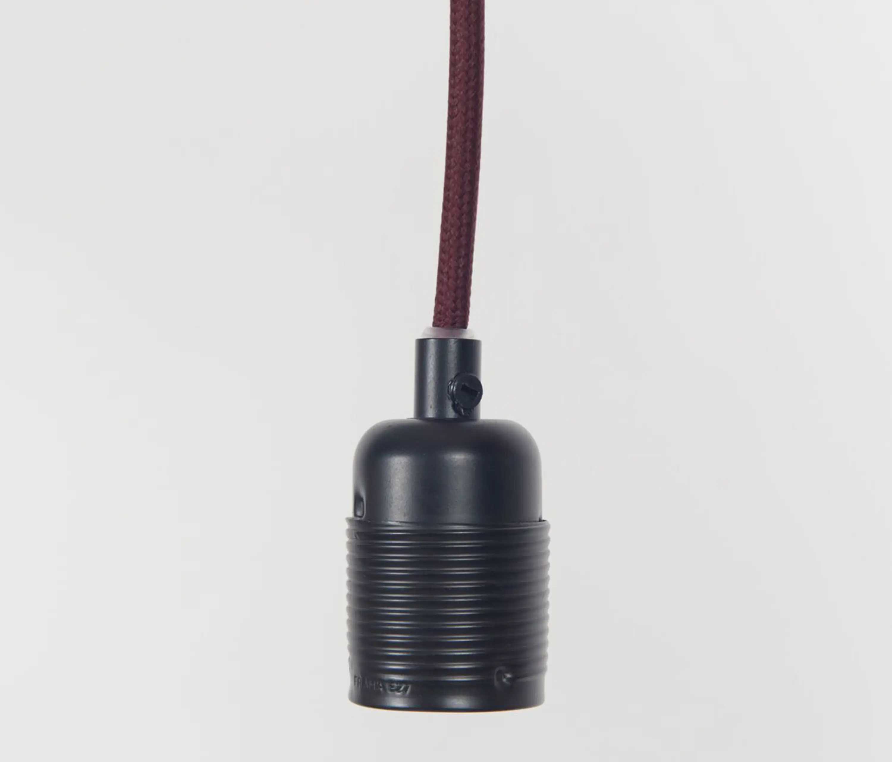 Frama - E27 pendant Matt Black / Bordeaux Cable